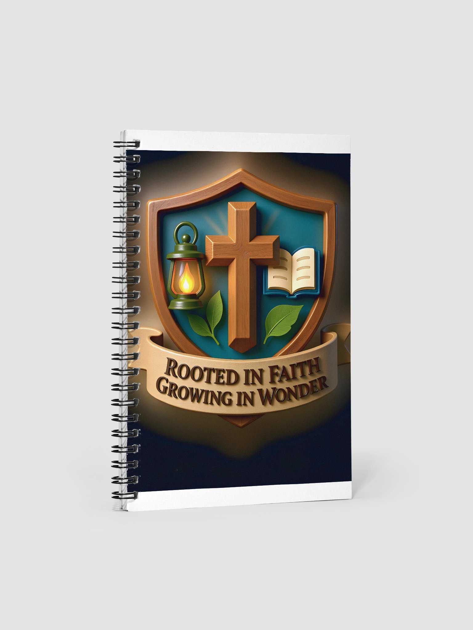“Rooted in Faith, Growing in Wisdom — Spiral Notebook” product image (1)