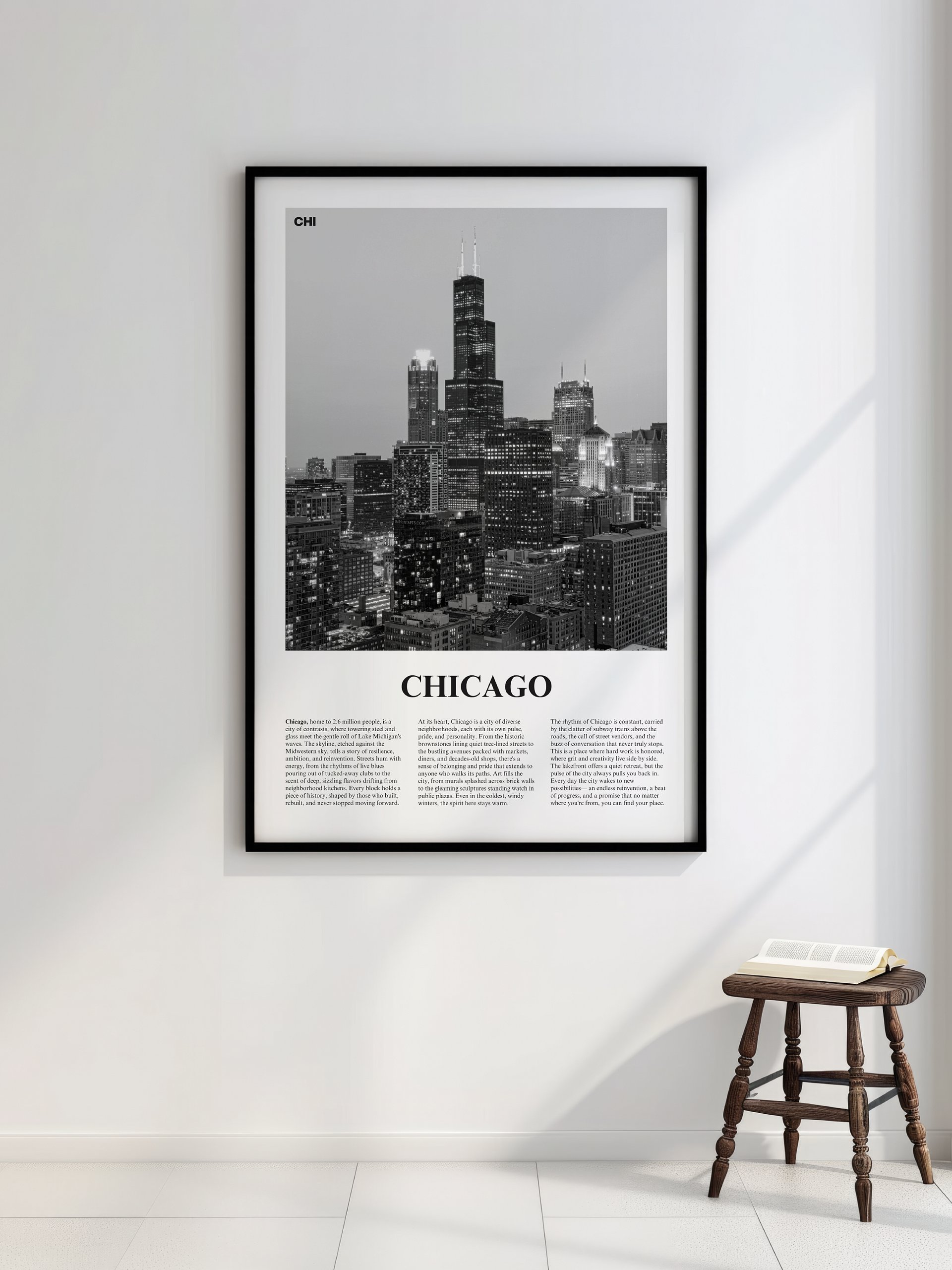 Chicago 04 Newspaper Poster | Framed product image (2)