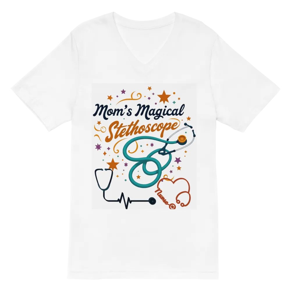 Mom's Magical Stethoscope V-Neck Tee product image (2)