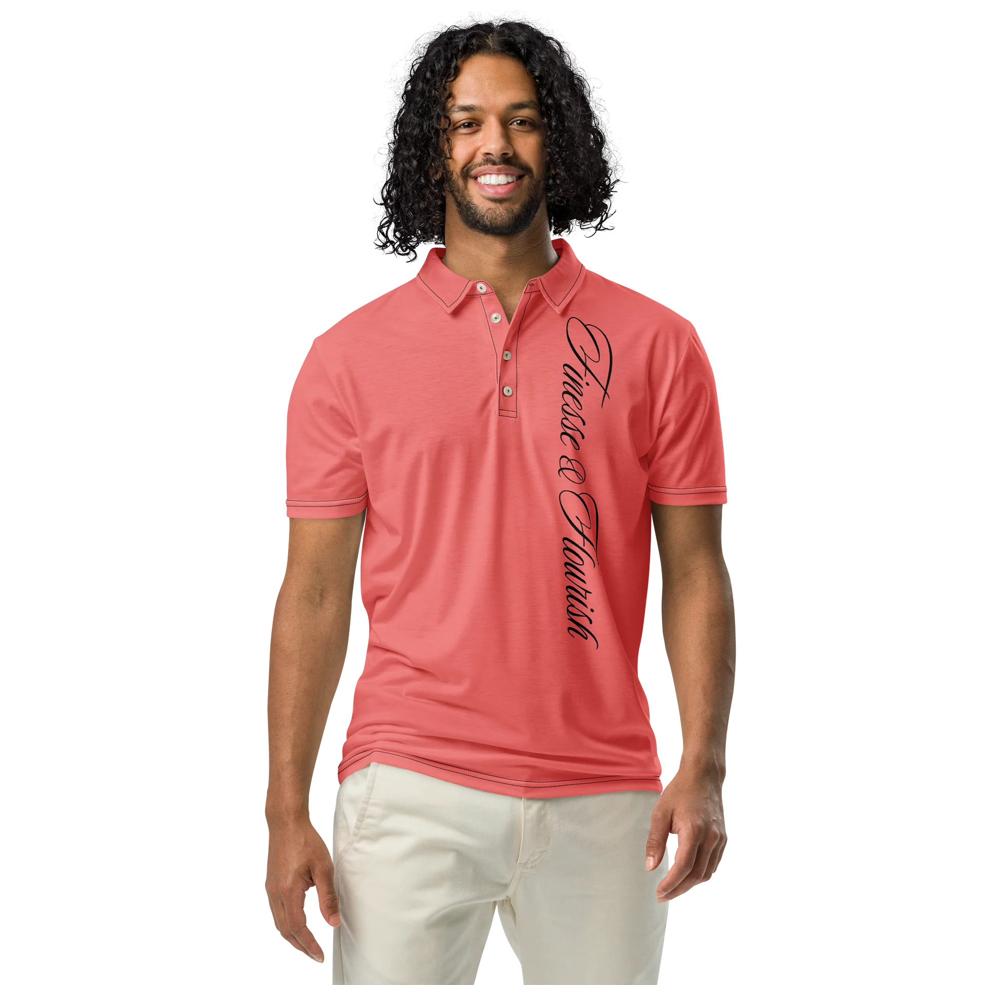 F&F Left Script Slim Fit Polo Shirt (SLMN) product image (3)