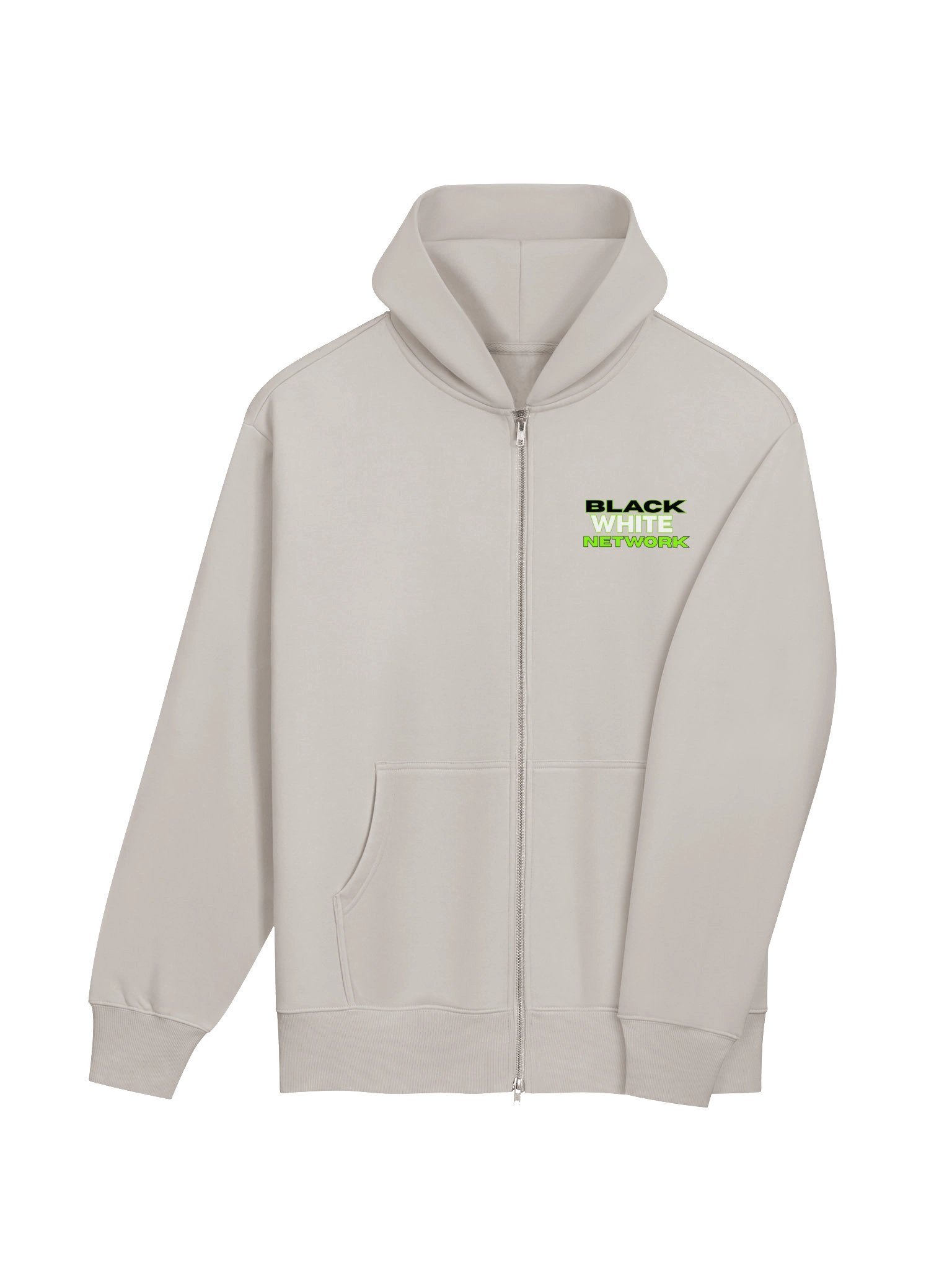 Black White Network Zip Up Hoodie product image (13)