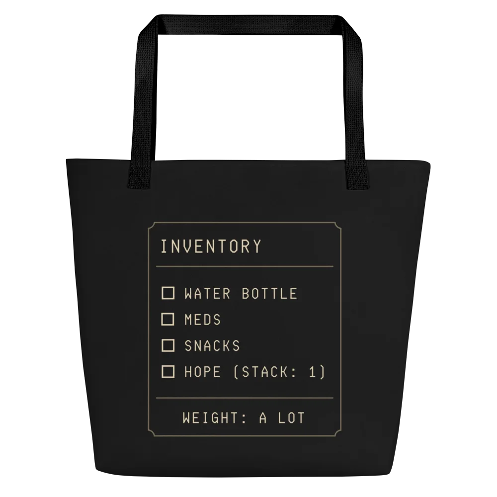 Inventory Tote Bag | Chronic Illness Spoonie & Disabled Gamer Carry Bag product image (1)