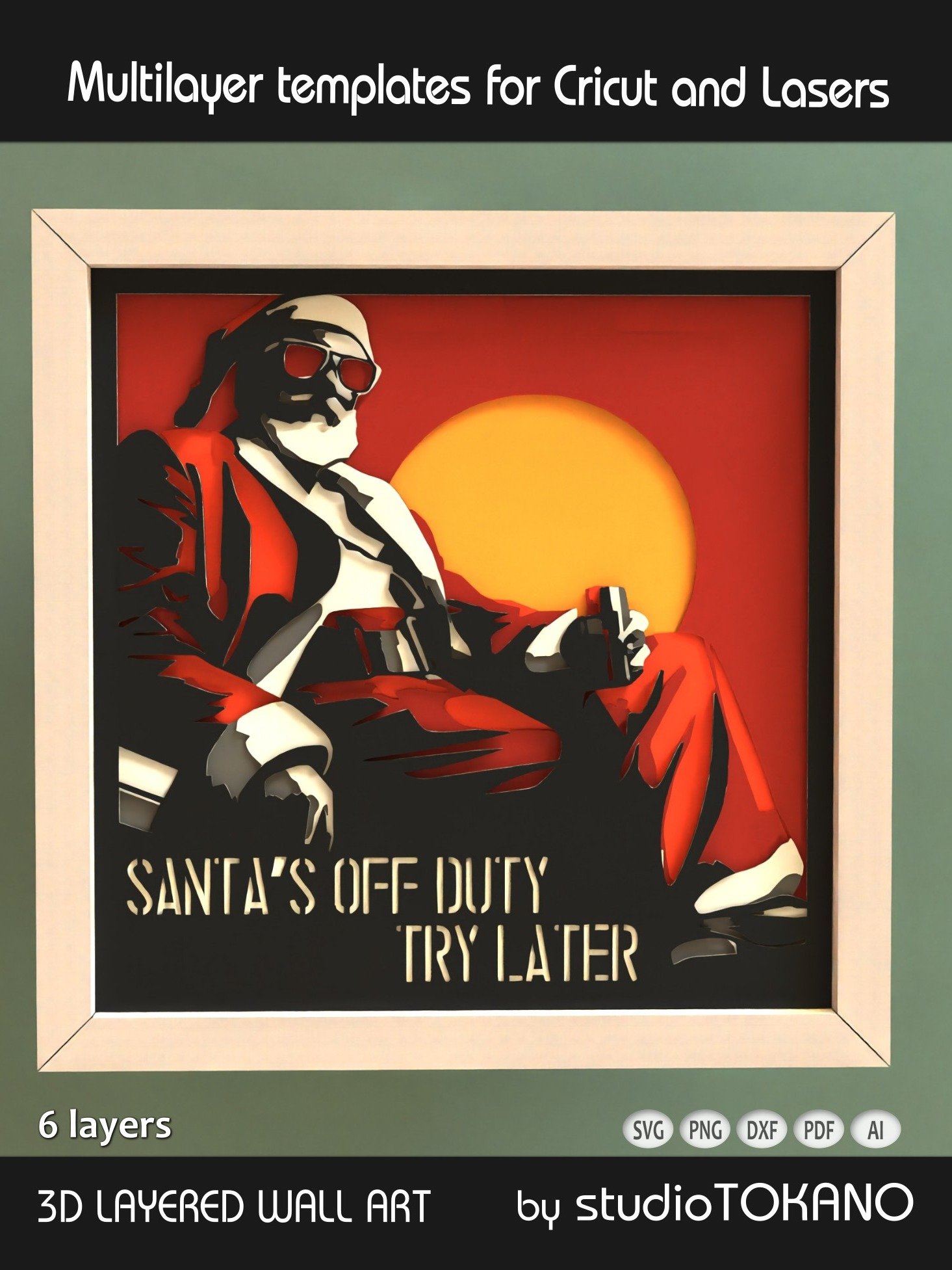 Santa Multi layered Shadowbox product image (11)