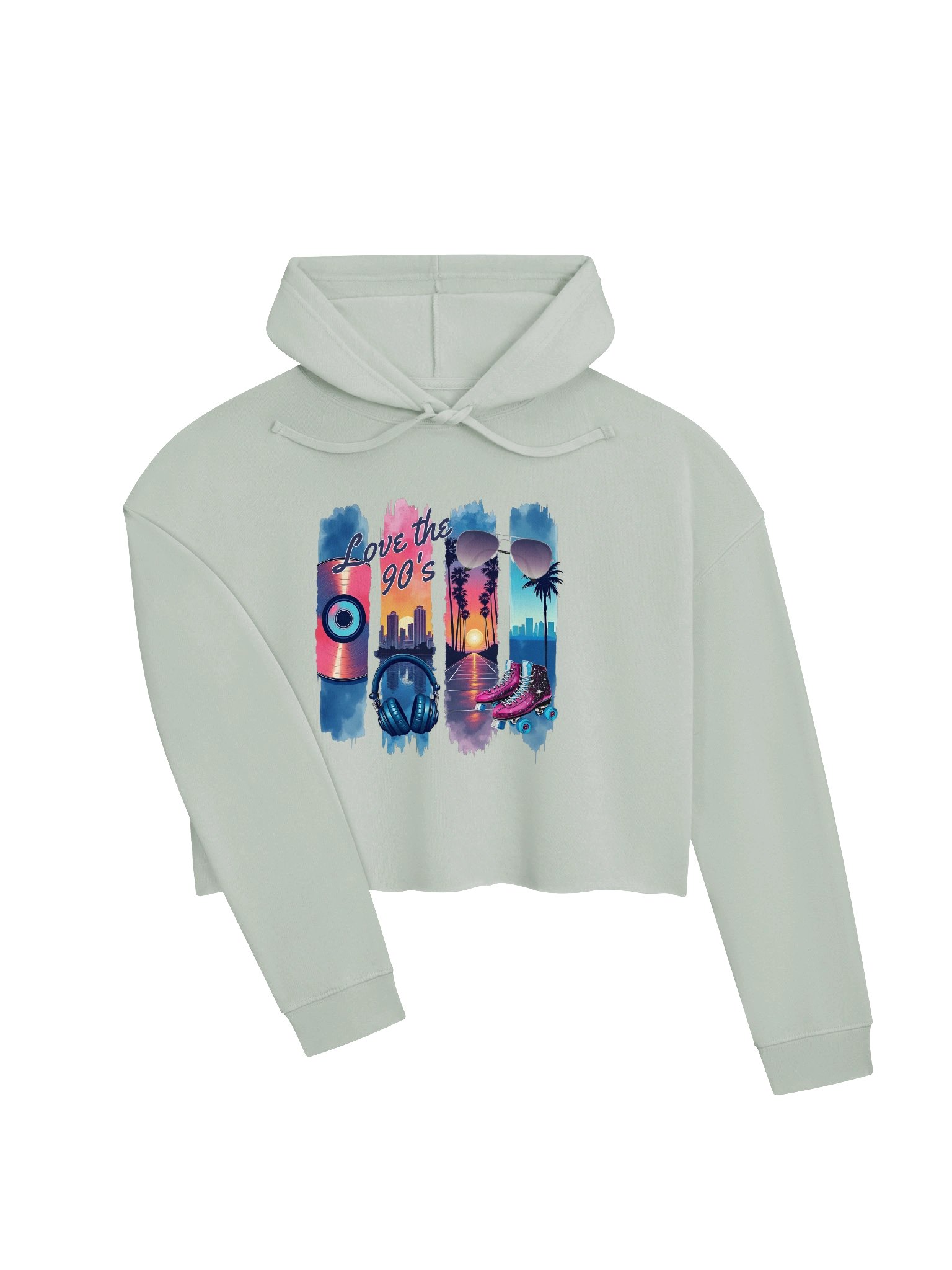 Love the 90s Neon Retro Crop Hoodie product image (13)