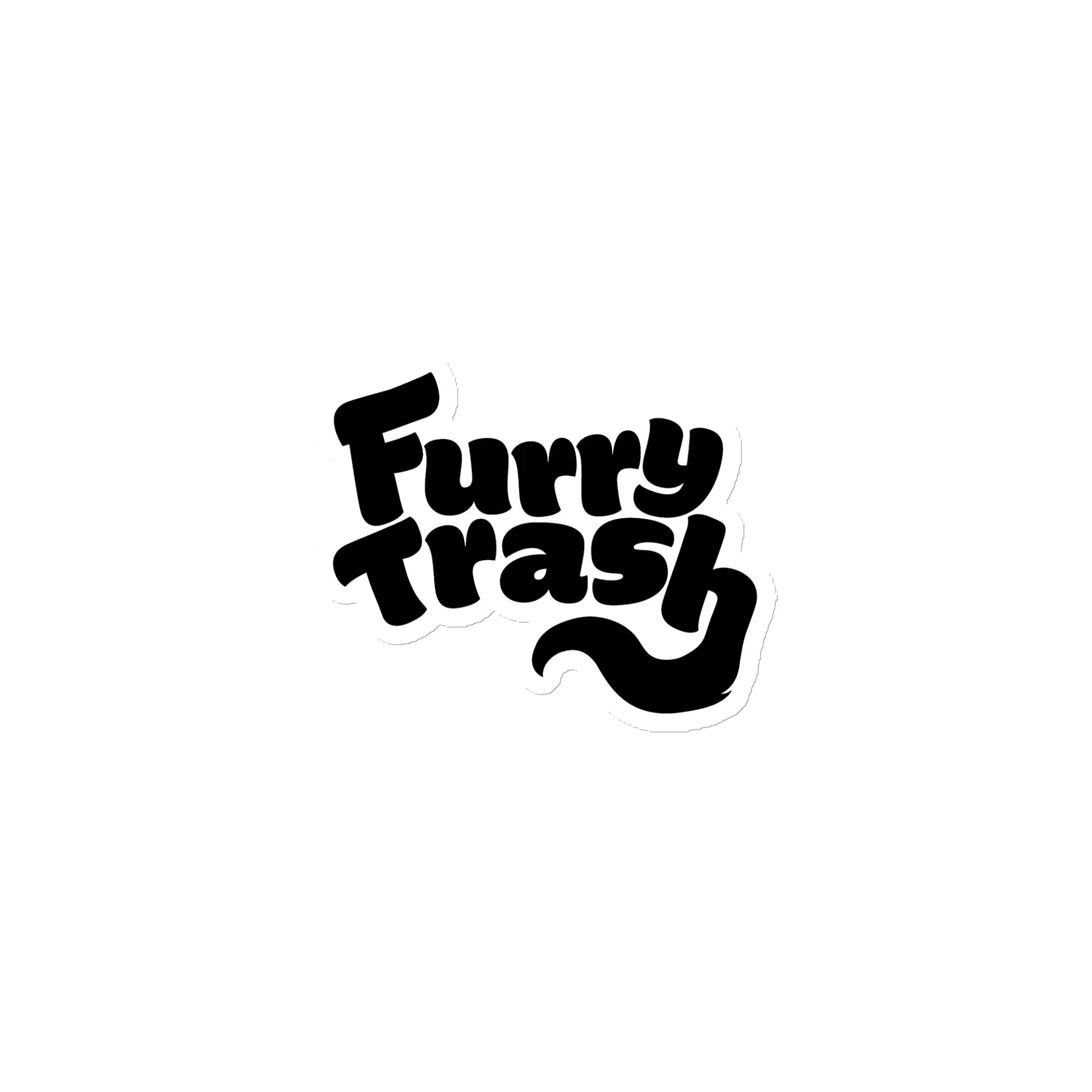 Furry Trash Magnet – Bubble Logo (Black) product image (1)
