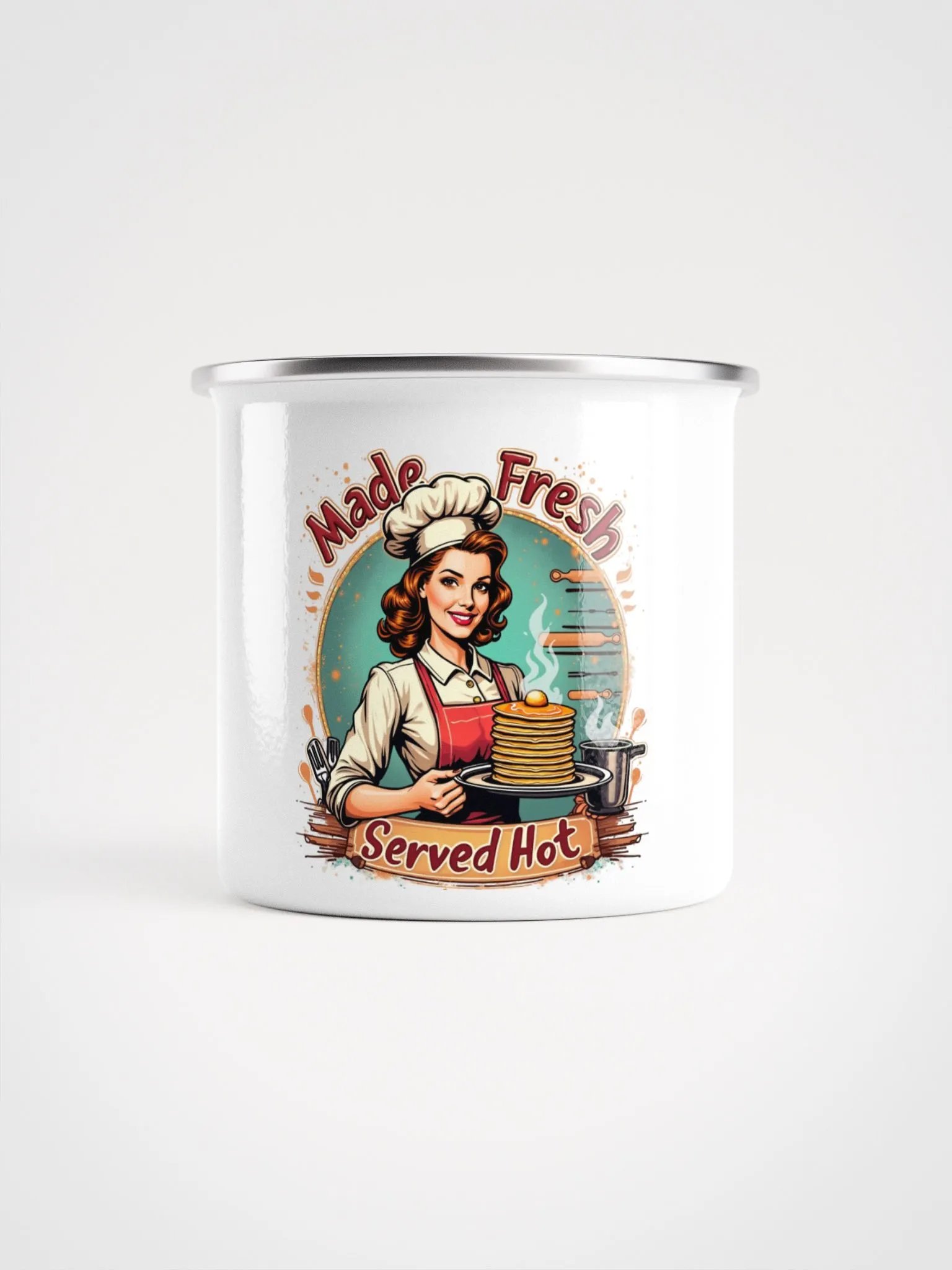 Vintage Chef's Delight Enamel Mug product image (2)