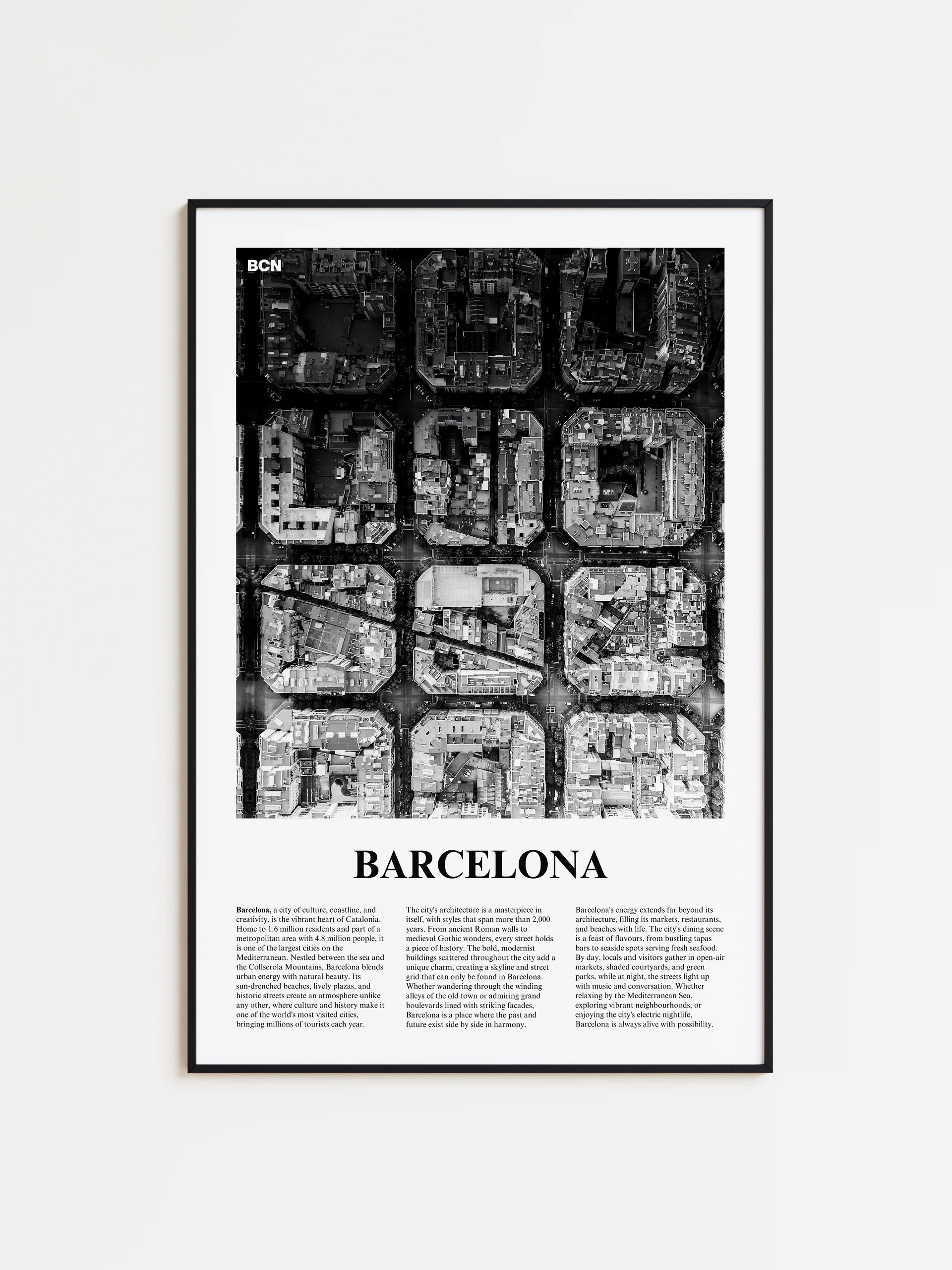 Barcelona 04 Newspaper Poster | Framed product image (1)