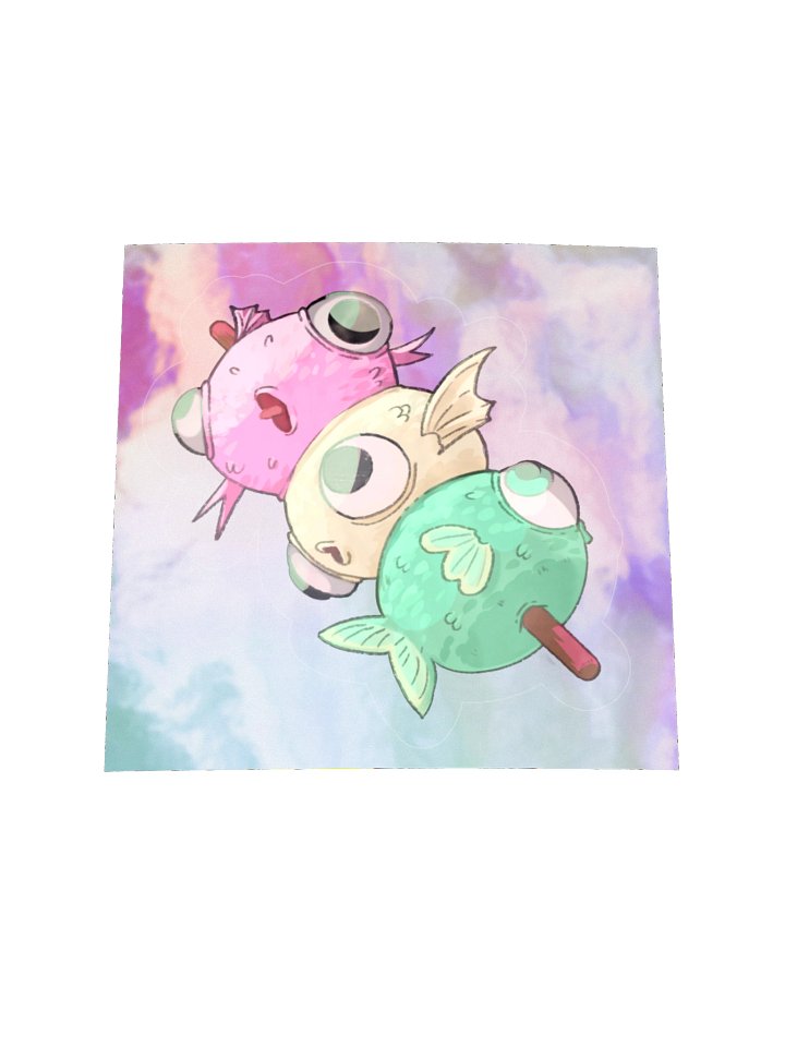 Lumpsucker Dango Holographic Sticker product image (1)