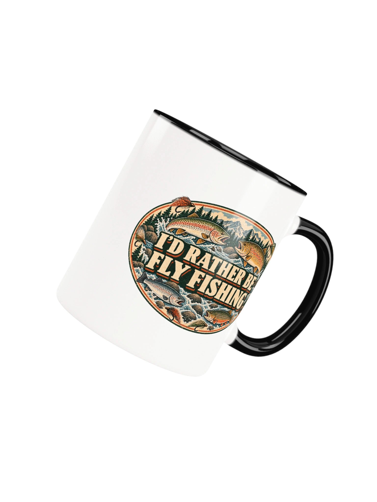 I’d Rather Be Fly Fishing Accent Mug – 11 oz & 15 oz product image (5)