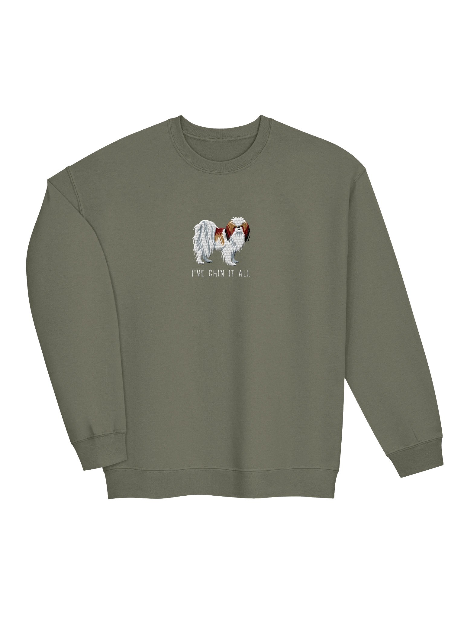 I've Chin It All Sweatshirt (Embroidered) of a Japanese Chin(Sable & White) product image (6)