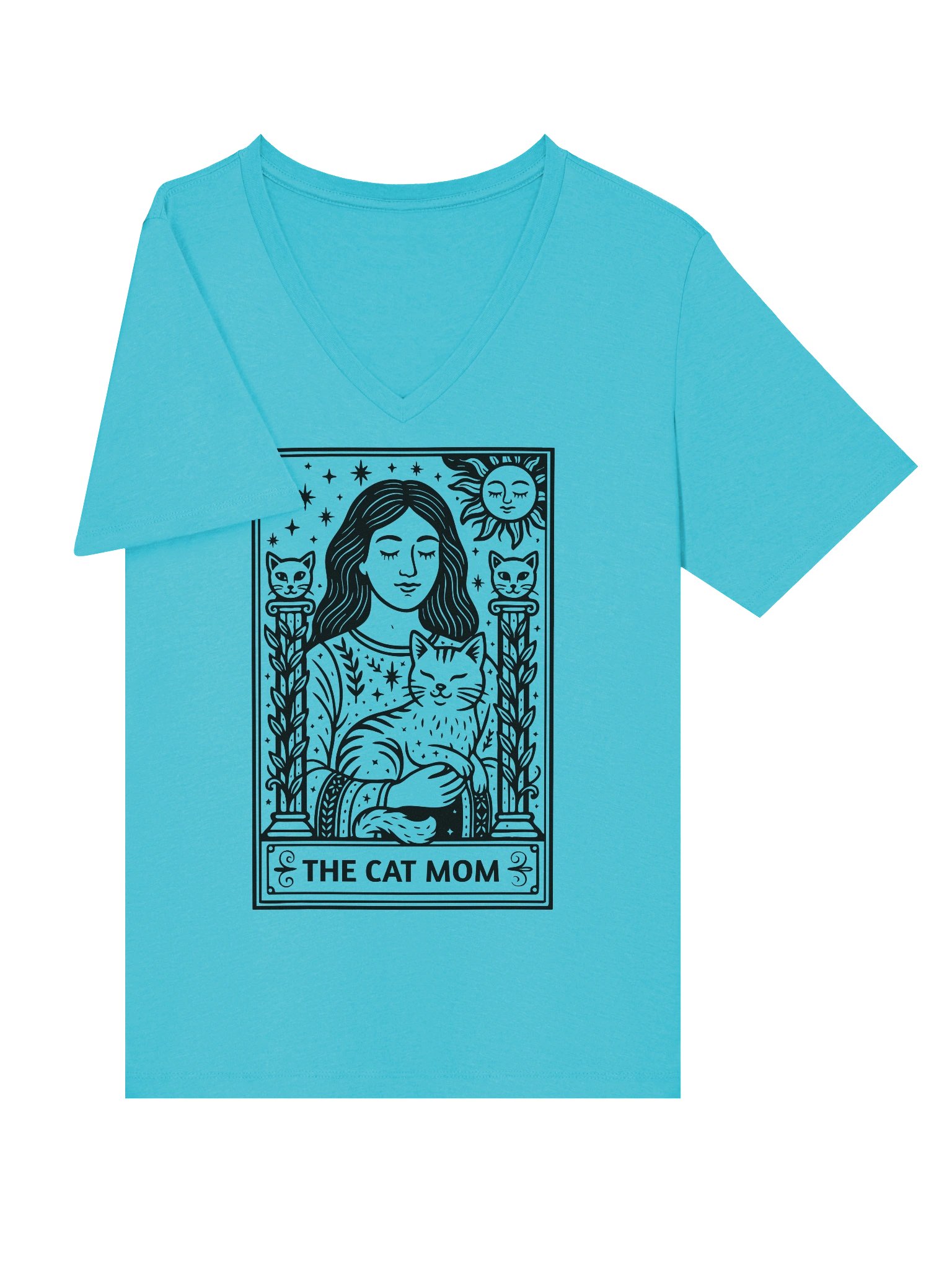 ✨ “V-Neck Cat Mom Tarot Tee” product image (10)