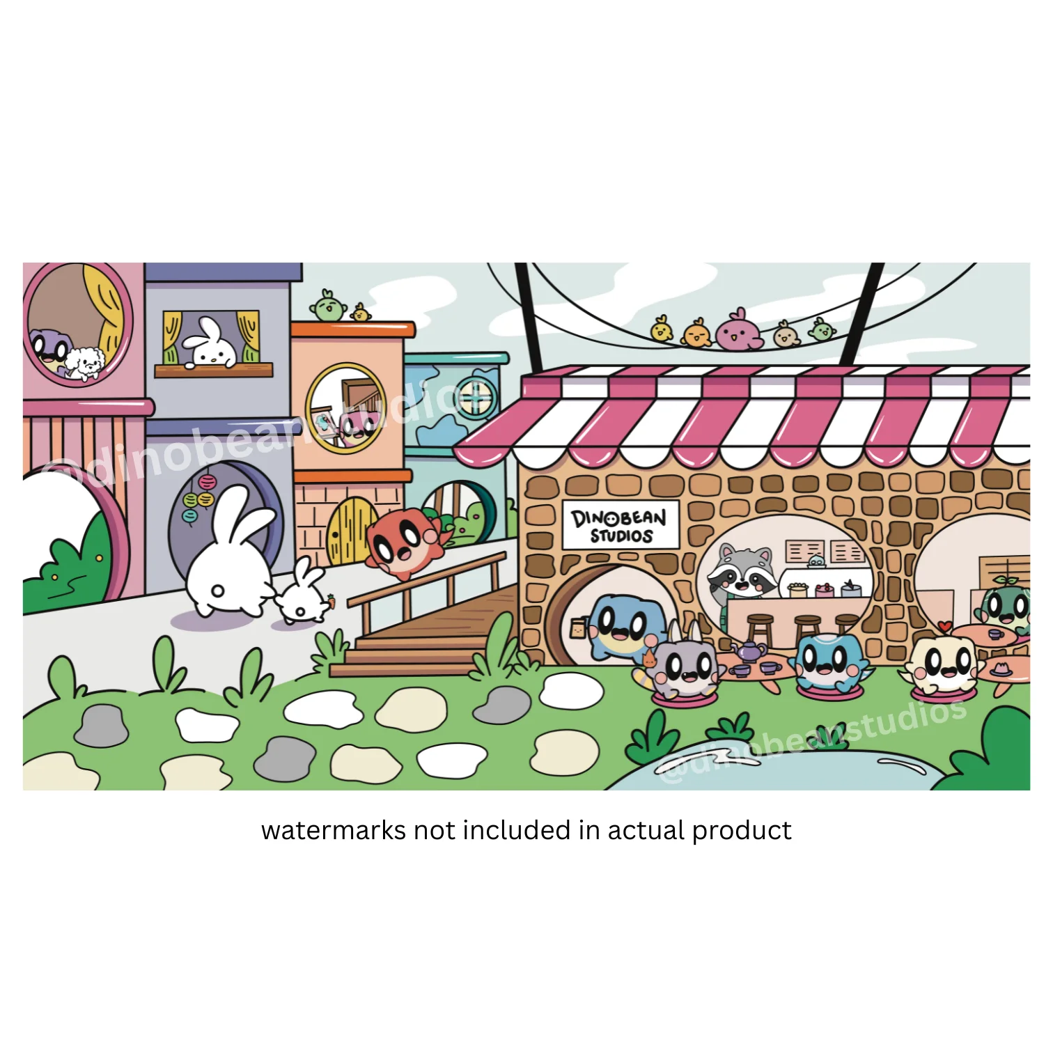 Cozy Cafe Coffee Shop Desk Mat | Dinobean World | Gaming Mouse Pad product image (3)