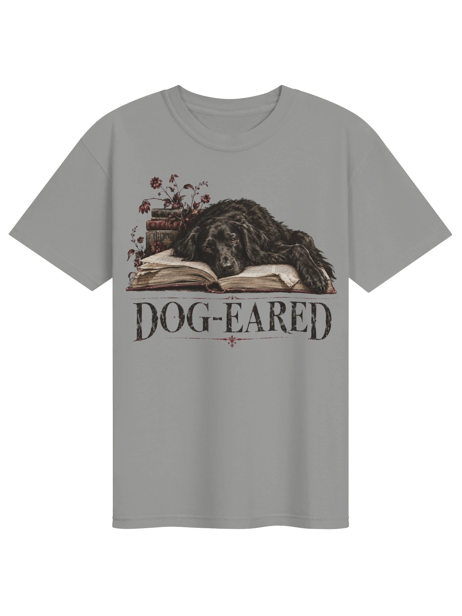 Book Lover Dog T-Shirt | Dog-Eared Graphic Tee | Reading Dog Shirt | Dark Academia Dog Lover Tee product image (3)