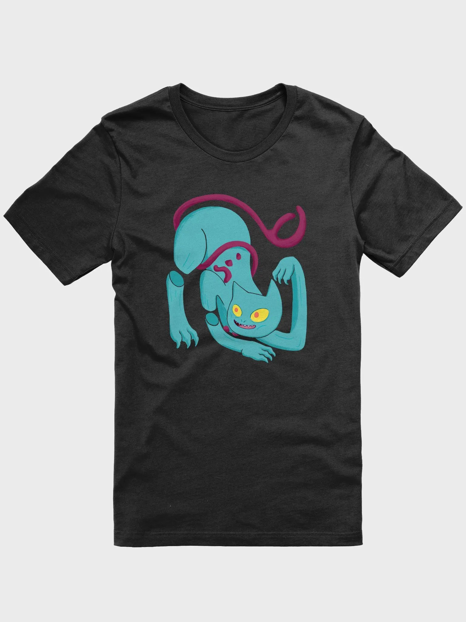 Demon Cat With Text on the Back Supersoft T-Shirt Multicolor product image (1)