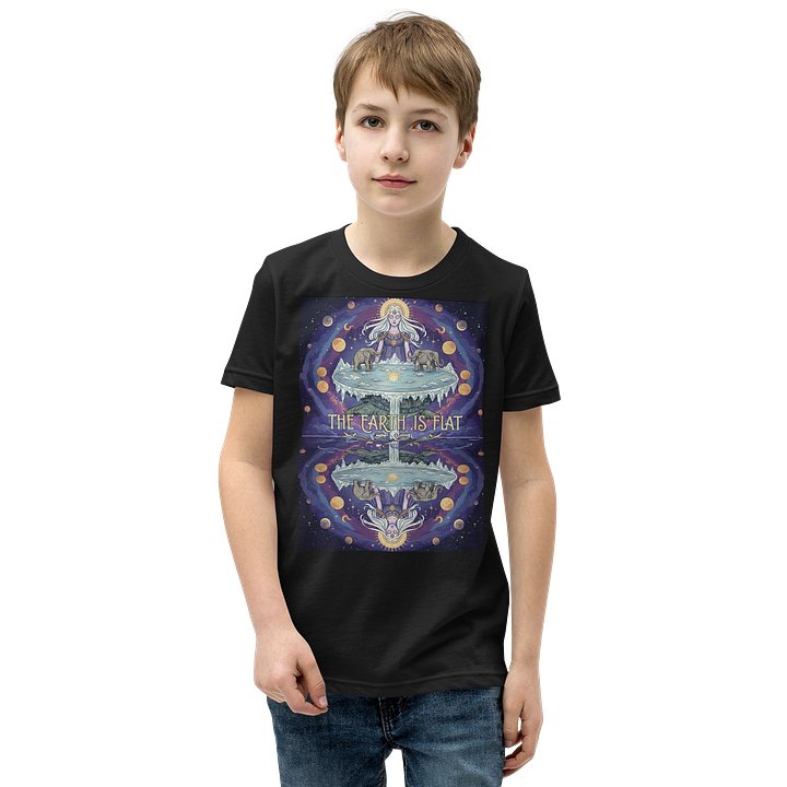 Cosmic Flat Earth Youth T-Shirt product image (1)