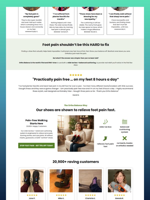 Product Sales Landing Page Foot Pain Relief & Orthopedic Footwear Template (GemPages) product image (3)