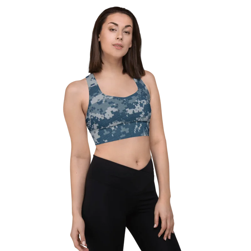 U.S. Navy Camouflage Longline Sports Bra product image (4)