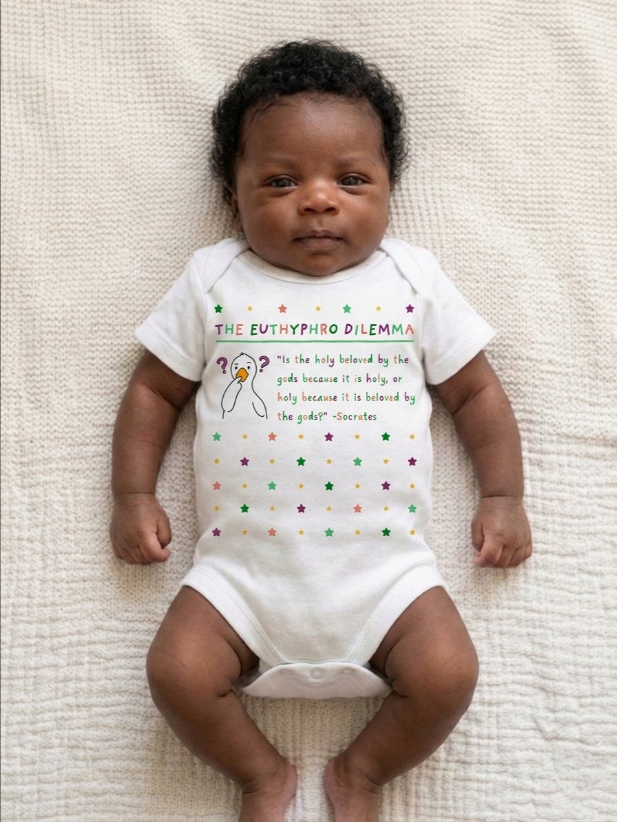 The Euthyphro Dilemma - Philosophy Baby Onesie in White product image (2)