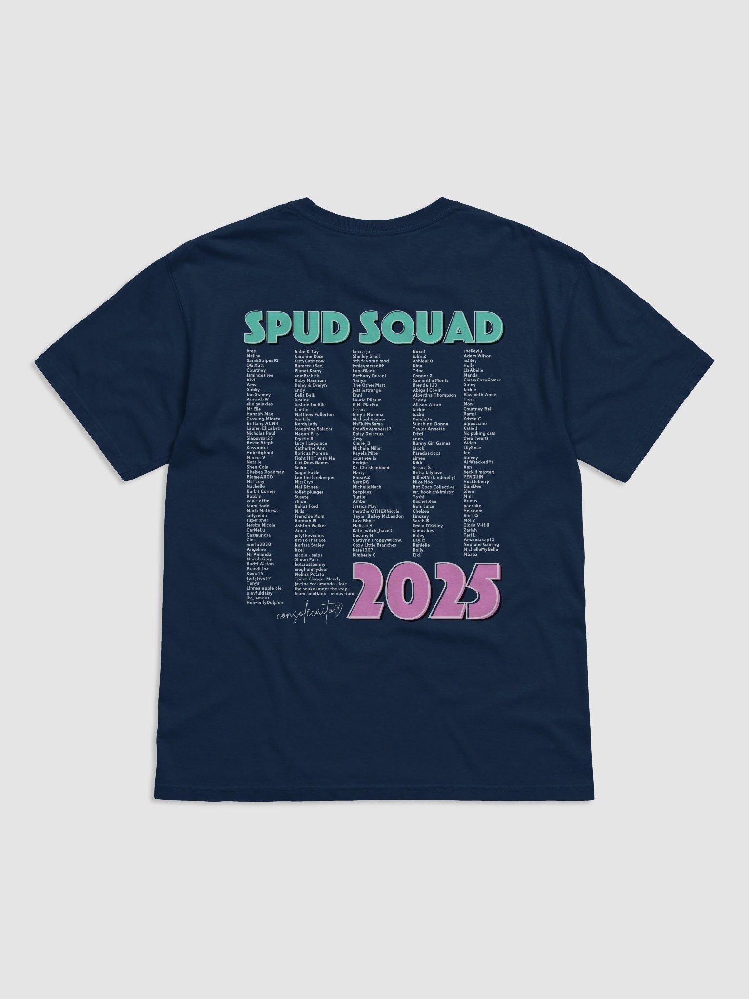 spud squad 2025 tee (light text) product image (2)