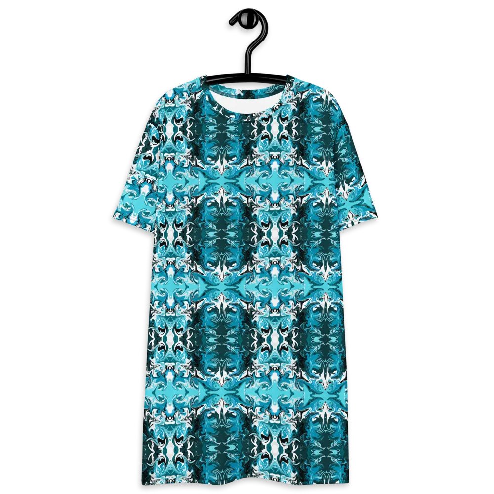 Blue Swirl T-Shirt Dress product image (5)