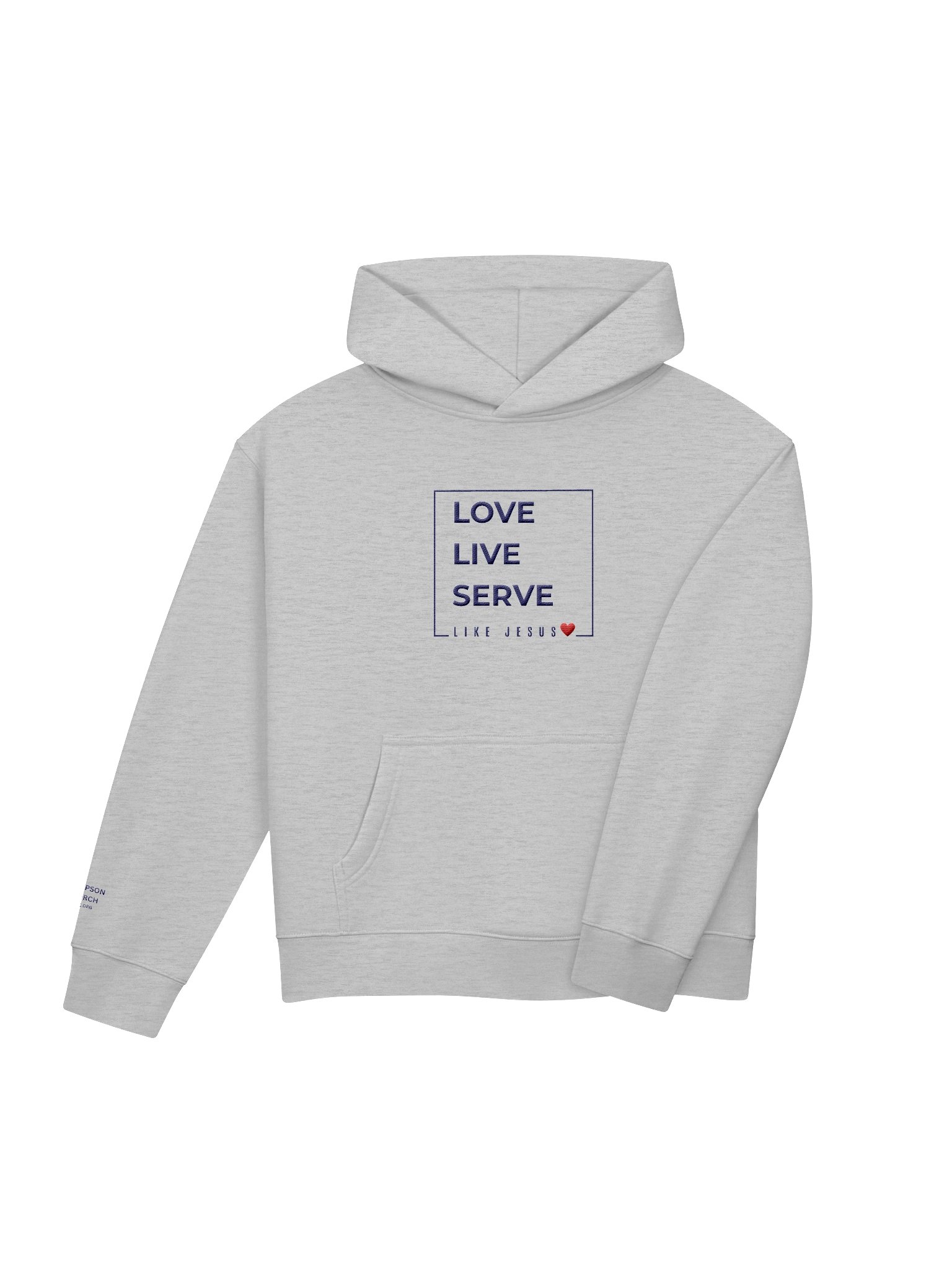 Embroidered Love.Live.Serve Like Jesus Relaxed Hoodie product image (4)