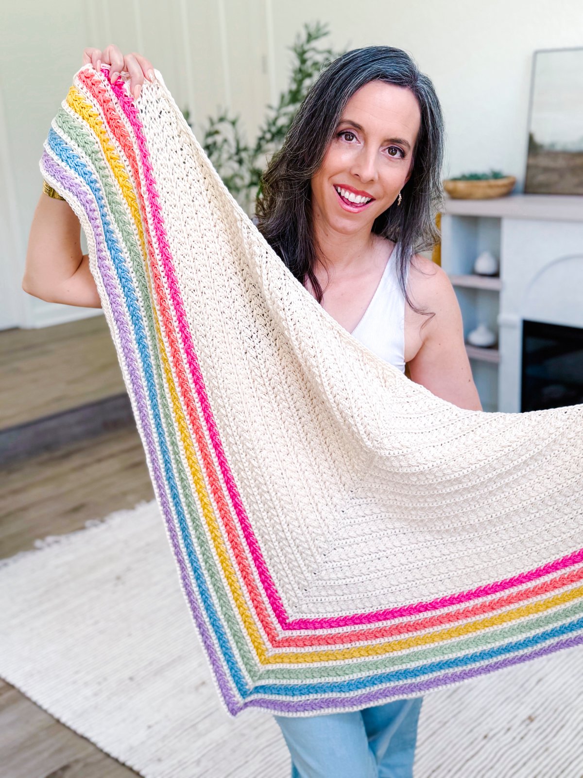 Wheat Stitch Triangle Crochet Shawl product image (9)