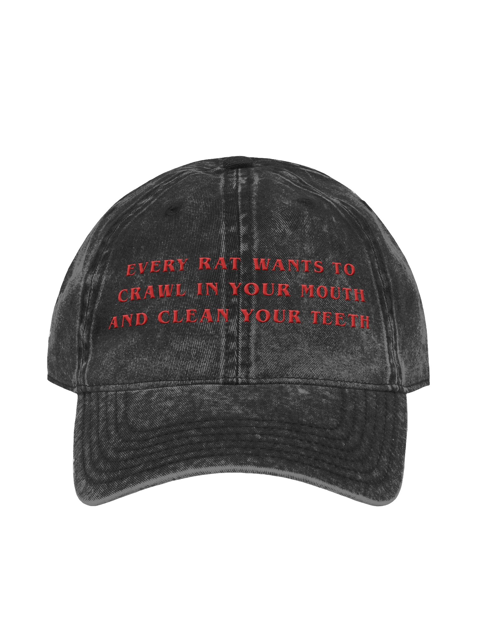 EVERY RAT Embroidered Dad Hat in Black/Red (Online Exclusive) product image (1)