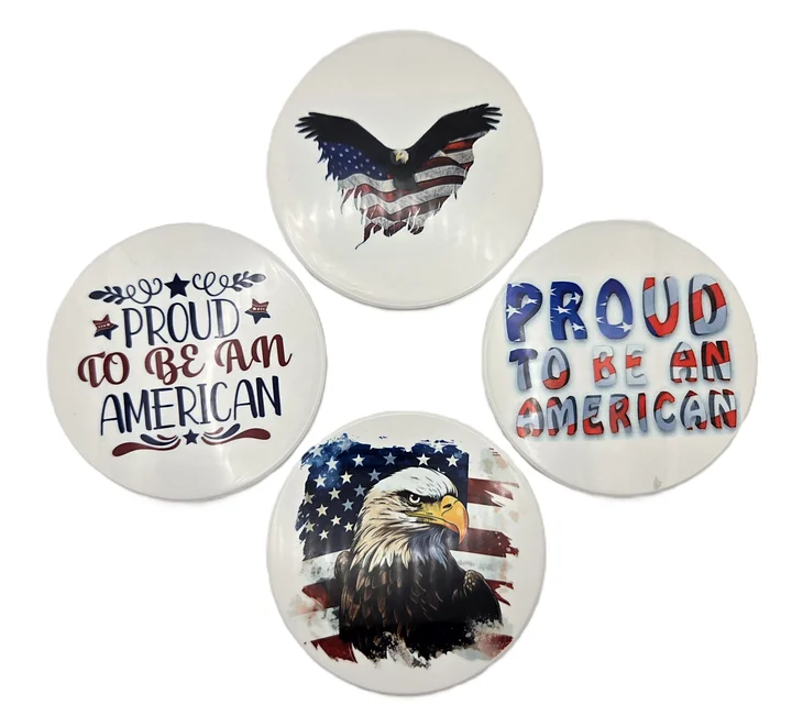 Set of 4 Patriotic Round Coaster's product image (1)