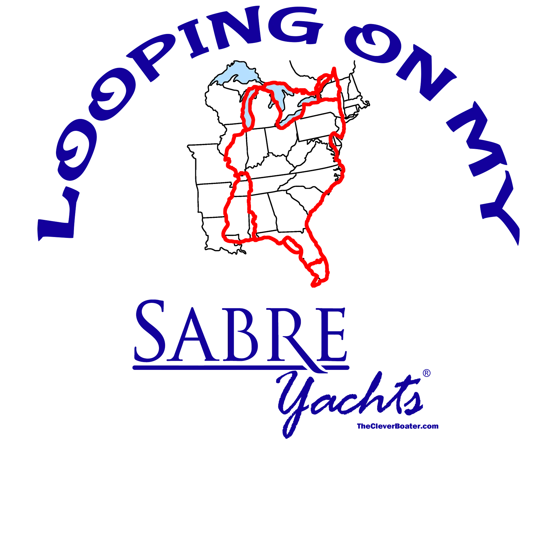 Looping On My Sabre - T-Shirt - Light Shirt w/Blue Logo product image (5)