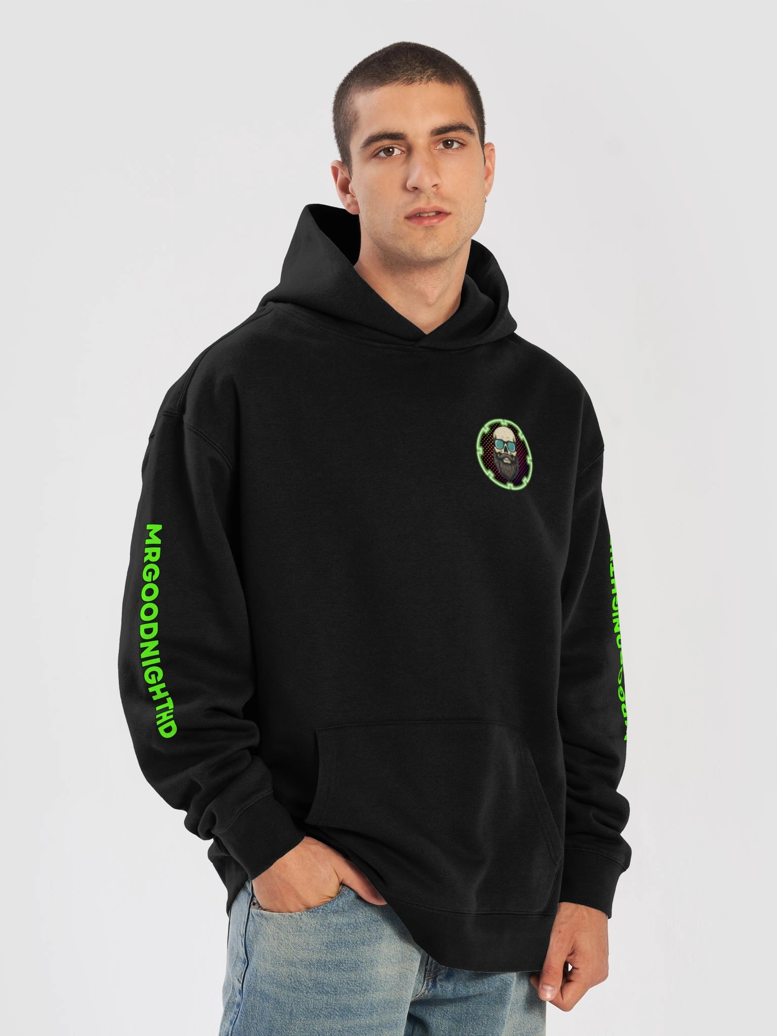Neon Skull Beard Hoodie product image (7)