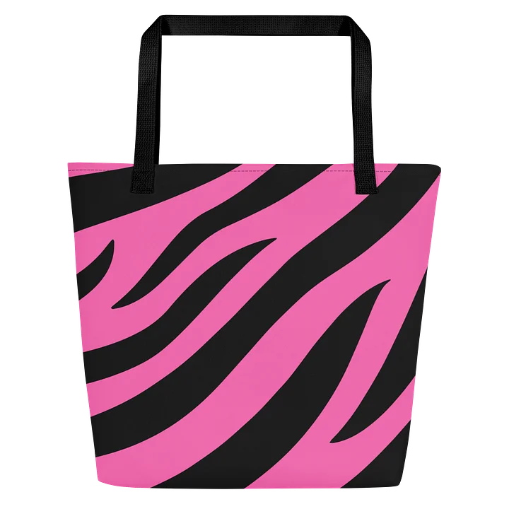 Zebra Print Tote Bag – Pink Black product image (1)