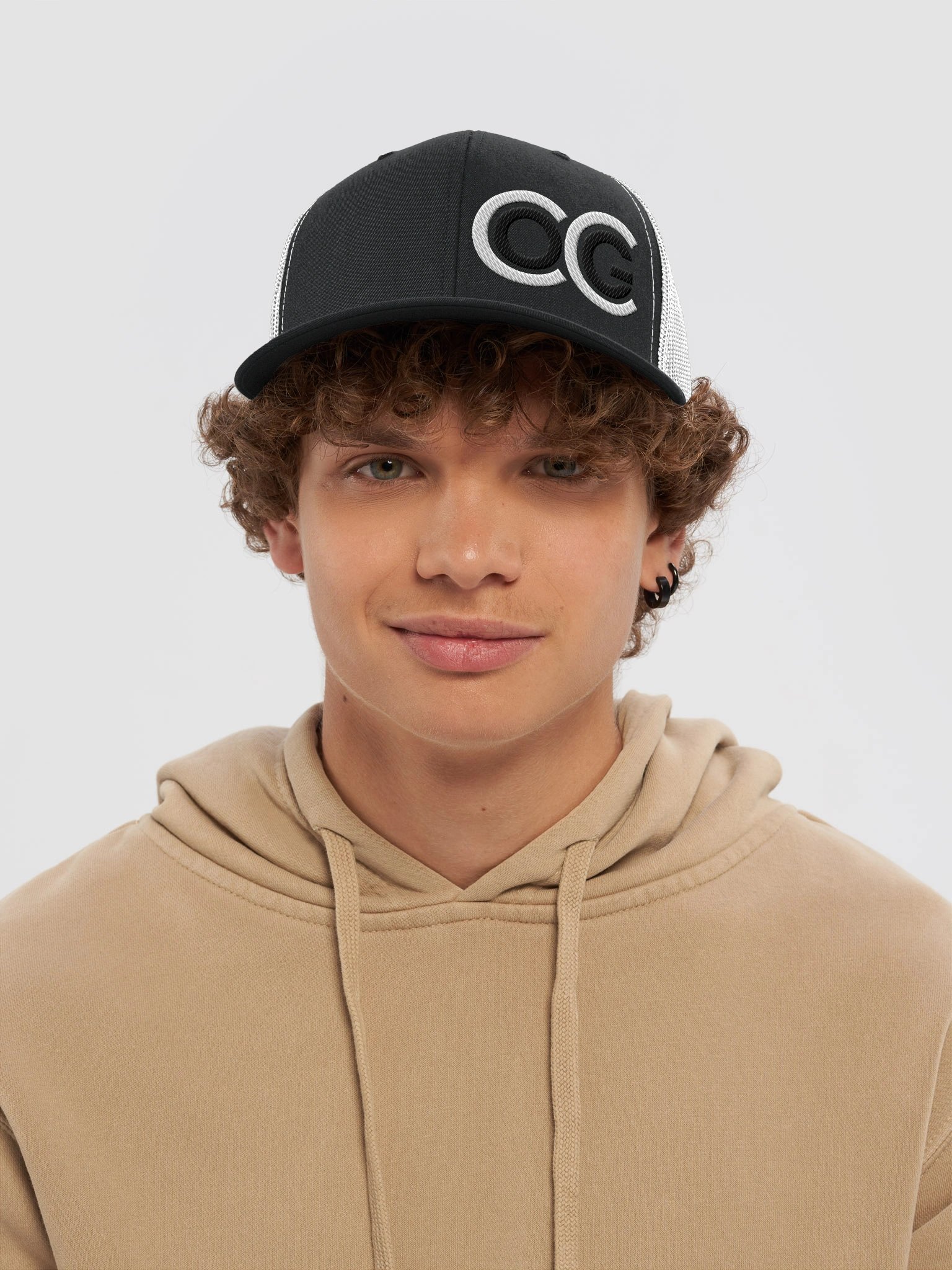 Cocoa Crusty CCOG Trucker Cap - White/Black on Black product image (5)