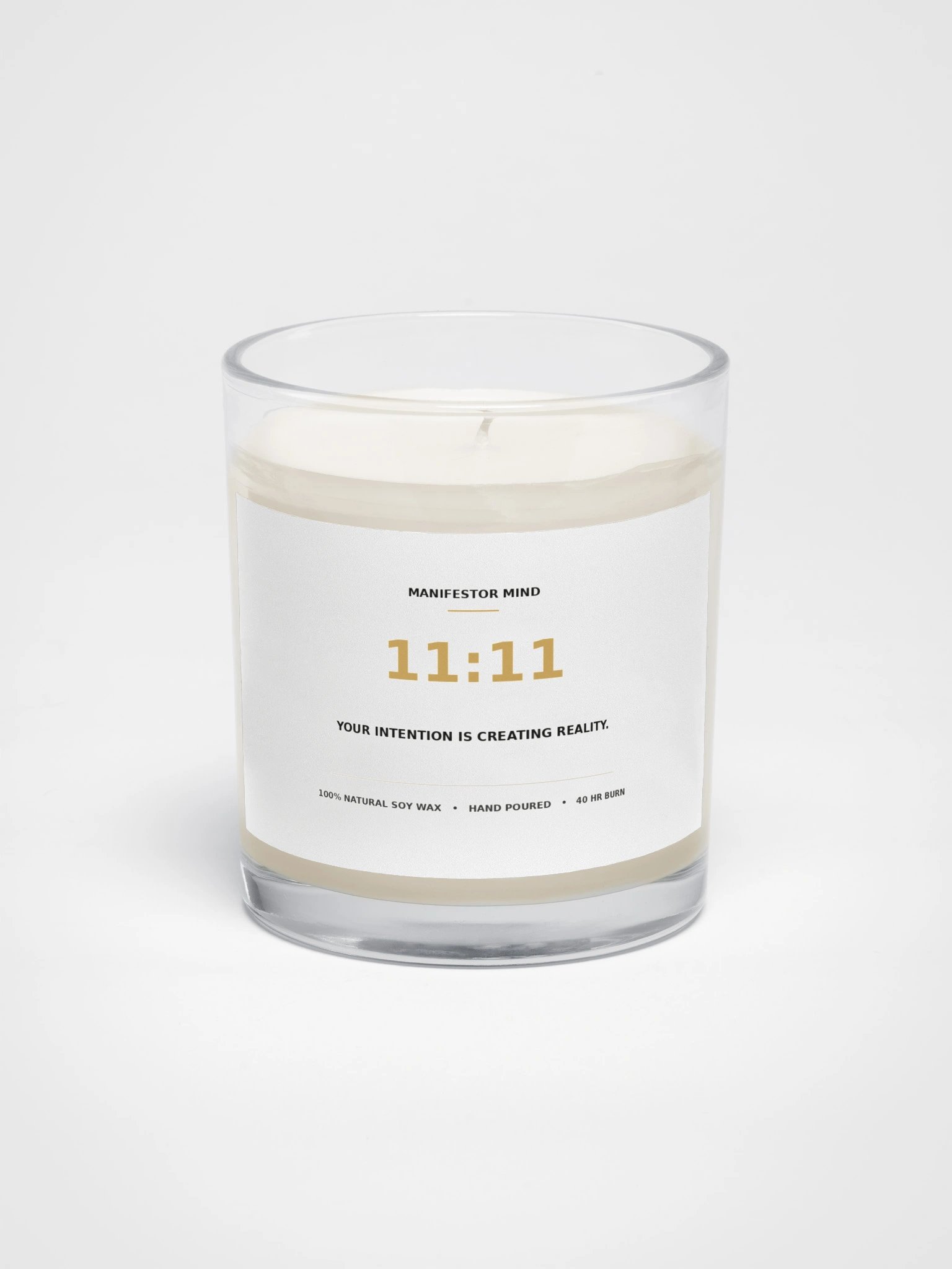 11:11 Intention Candle - Unscented Manifestation Soy Wax Angel Number product image (1)