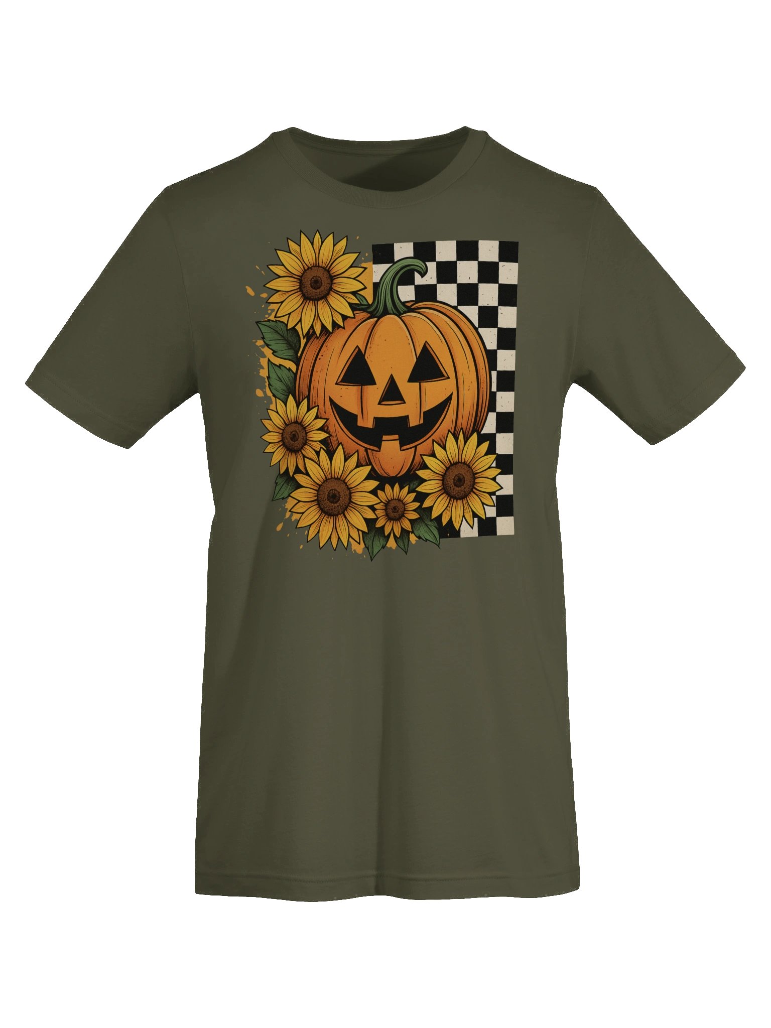 Floral Halloween Fall Pumpkin Tee Shirt product image (1)