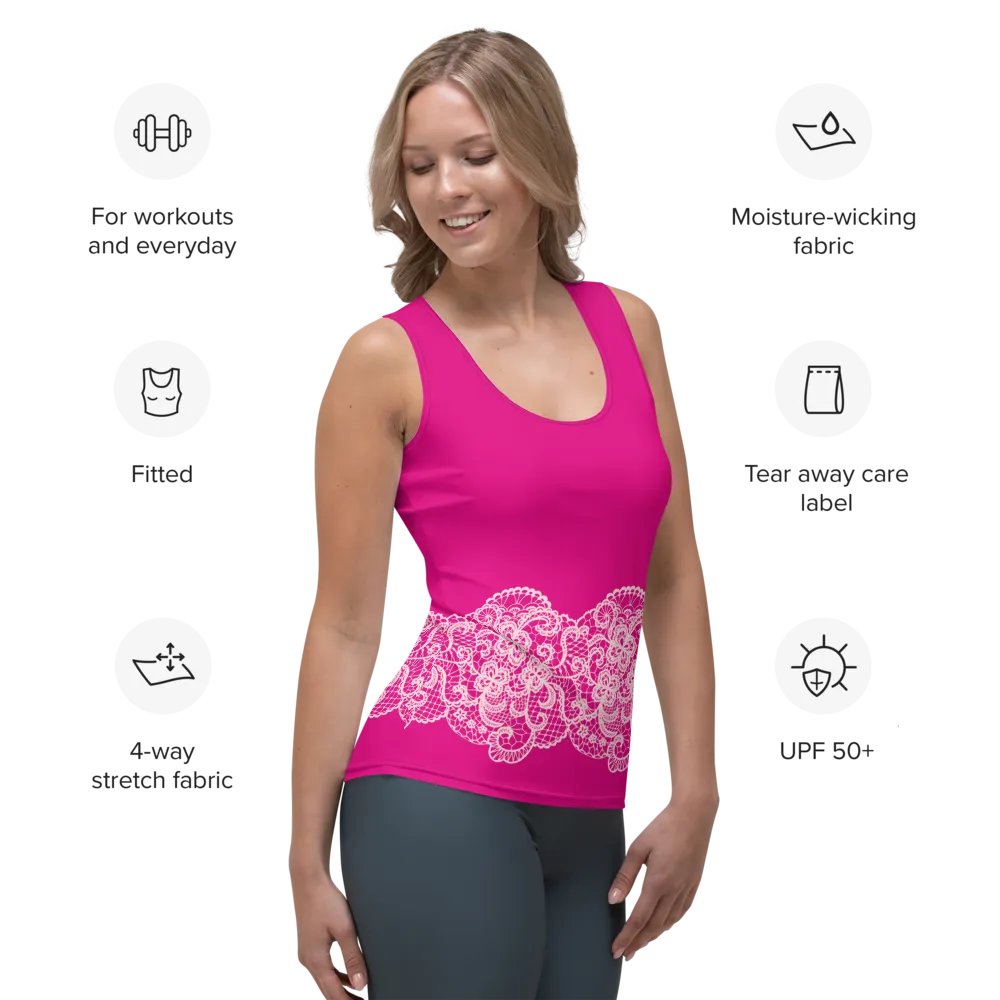 Lace Pink Premium Sportswear Tank Top product image (7)