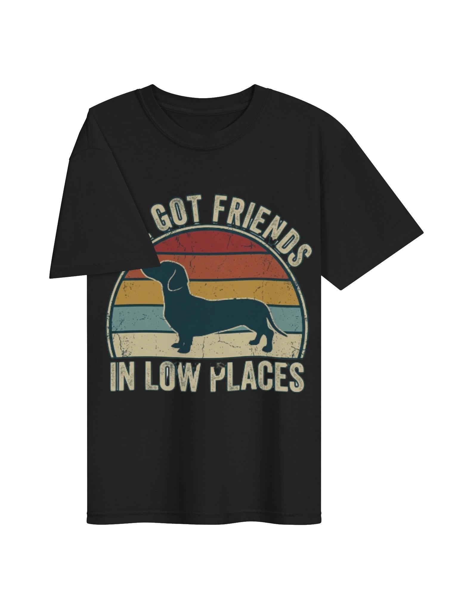 I've Got Friends In Low Places Dachshund T-Shirt - Vintage Sunset Wiener Dog Tee product image (12)