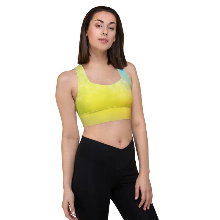 Blur cloud rainbow Design Longline Sports Bra - v9 product image (1)