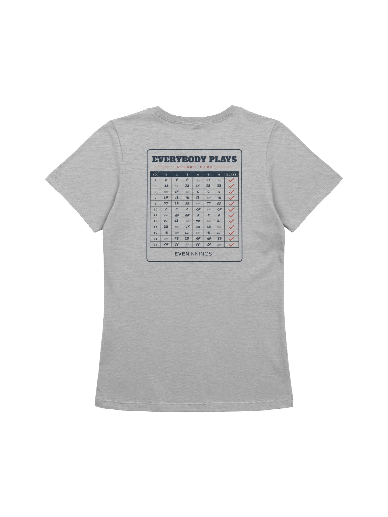 Everybody Plays — Lineup Card Women's Tee product image (2)
