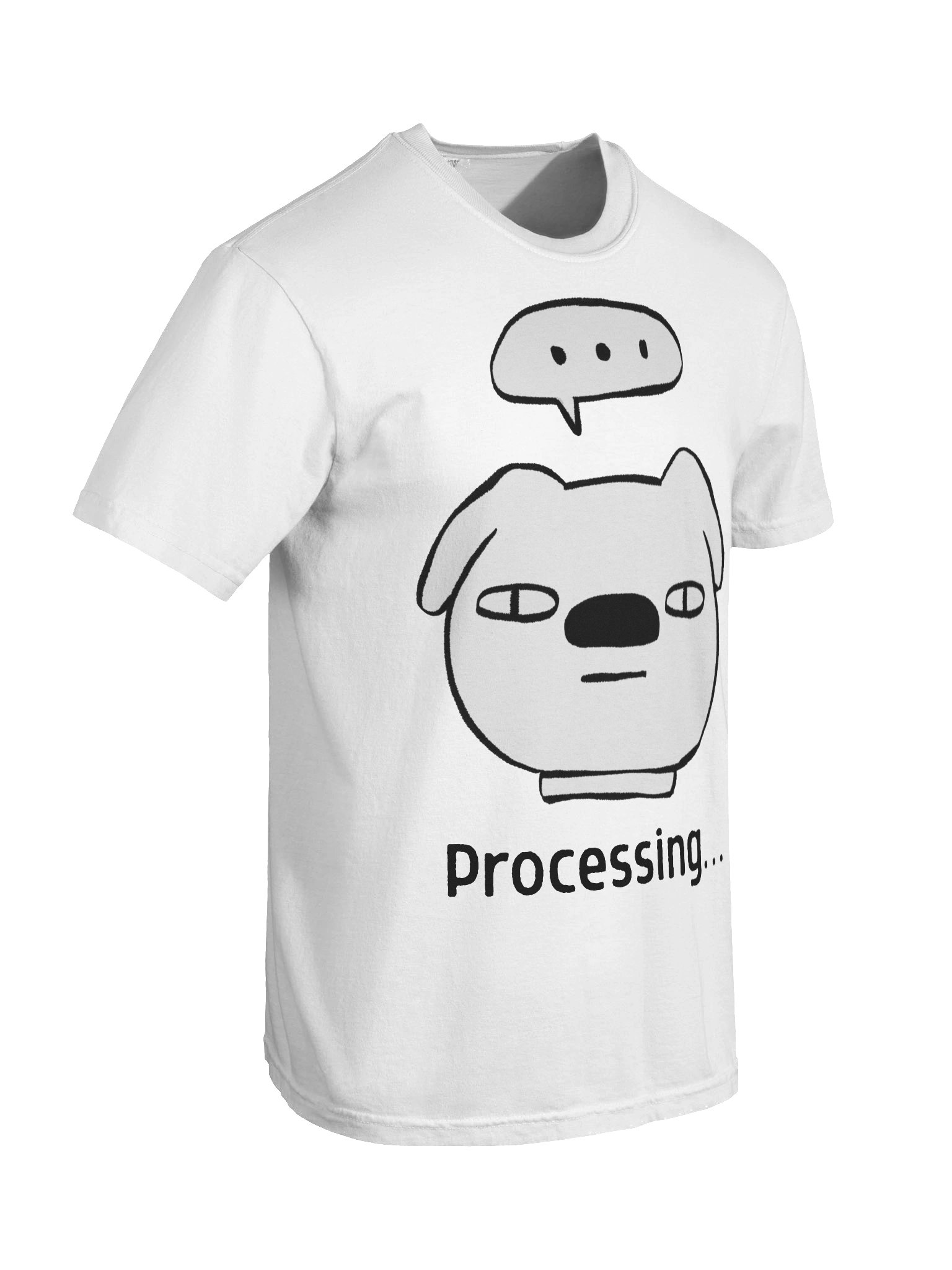 Processing… Shirt – Funny Socially Awkward Meme Graphic Tee, Introvert Humor T-Shirt, Minimal Unisex Aesthetic Top product image (8)