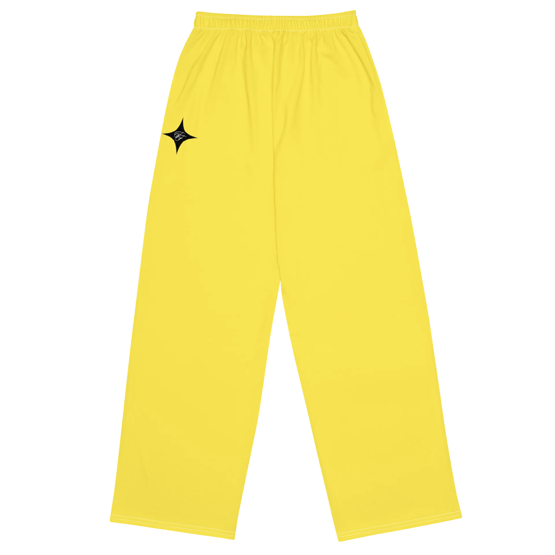 F&F Script Wide-Leg Pants (YLW) product image (2)