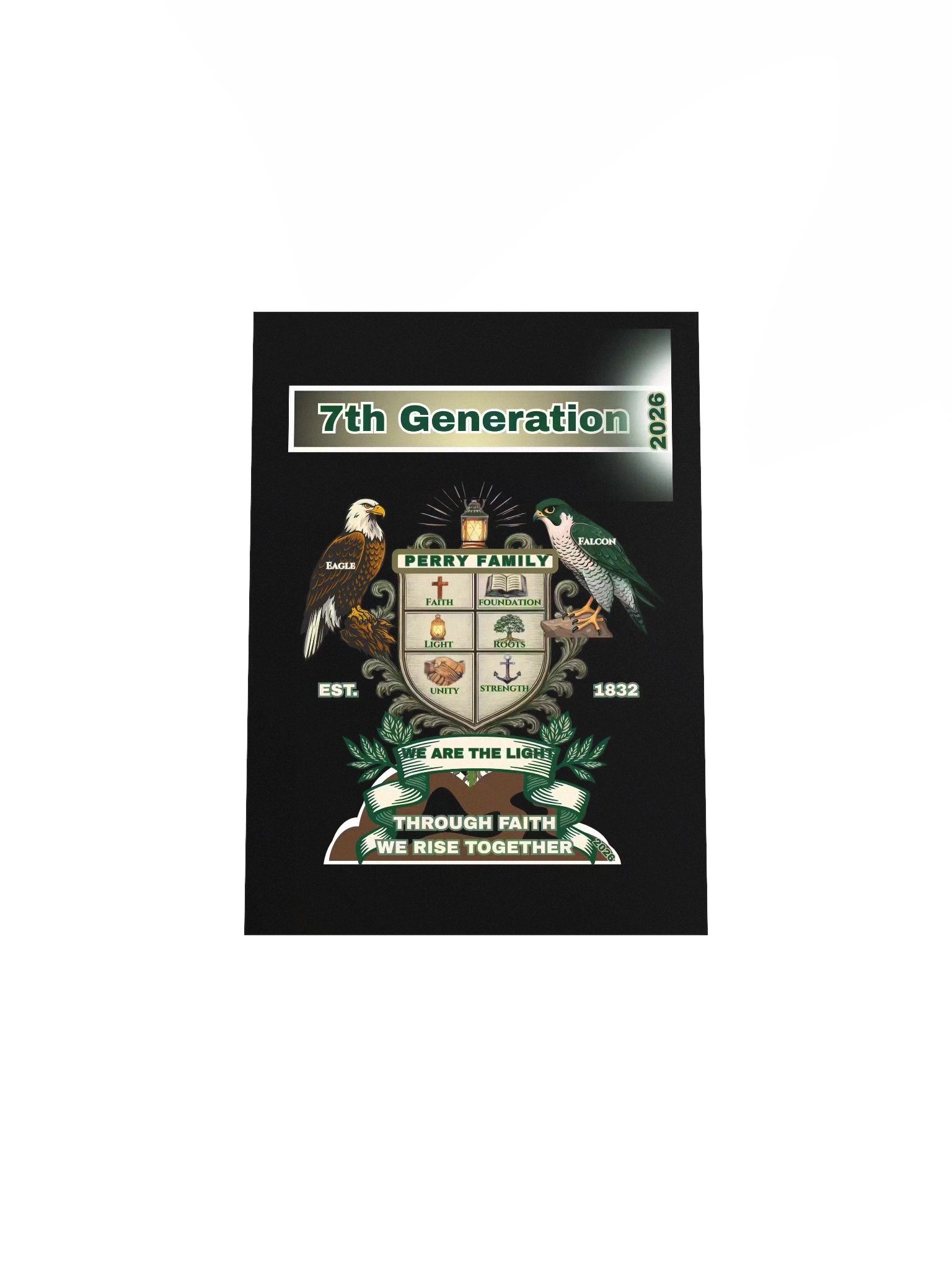 Vibrant Matte Poster Crest 7th Generation Keepsake(frame not included)Print for Perry Family| Special Edition product image (4)