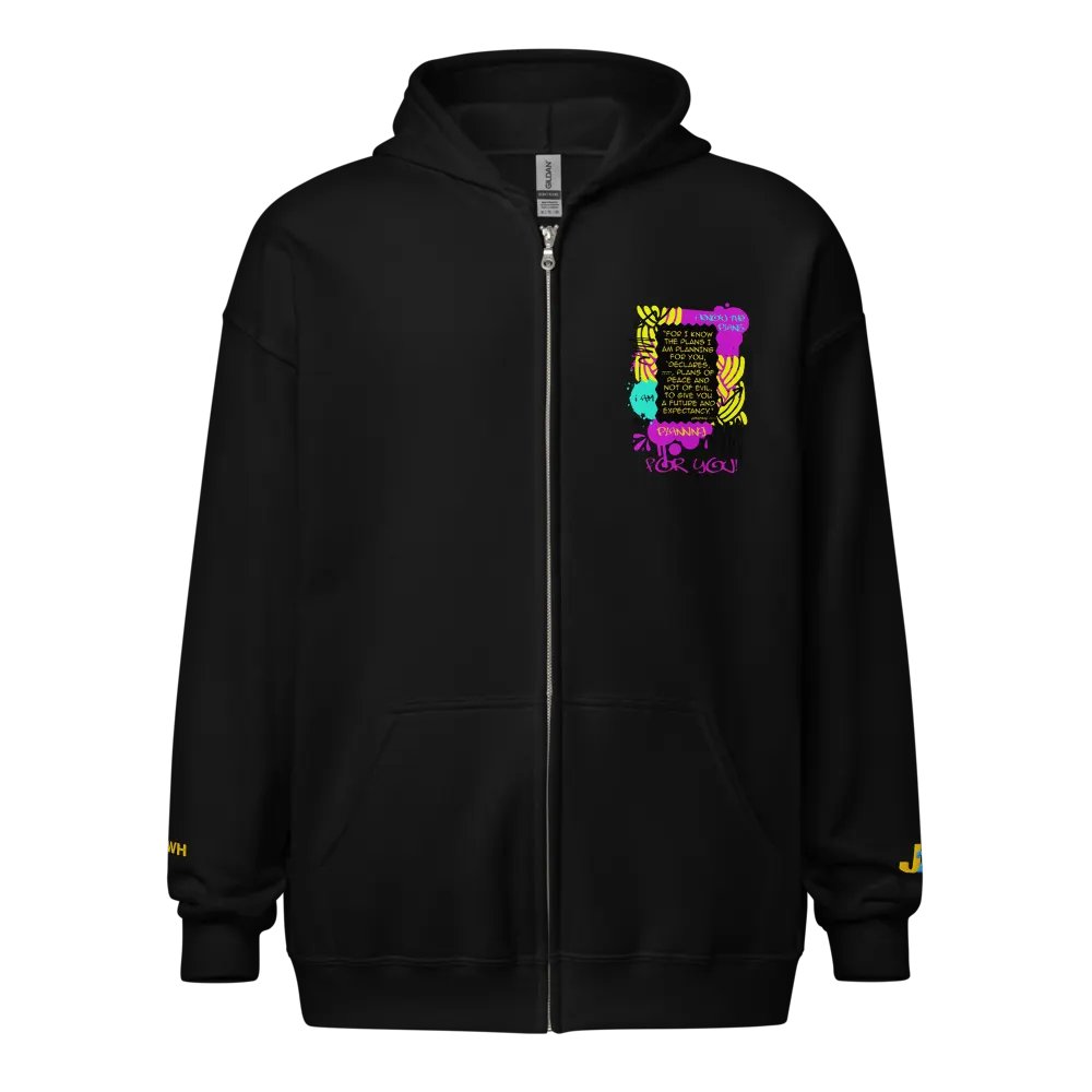 I KNOW THE PLANS ZIP HOODIE product image (1)