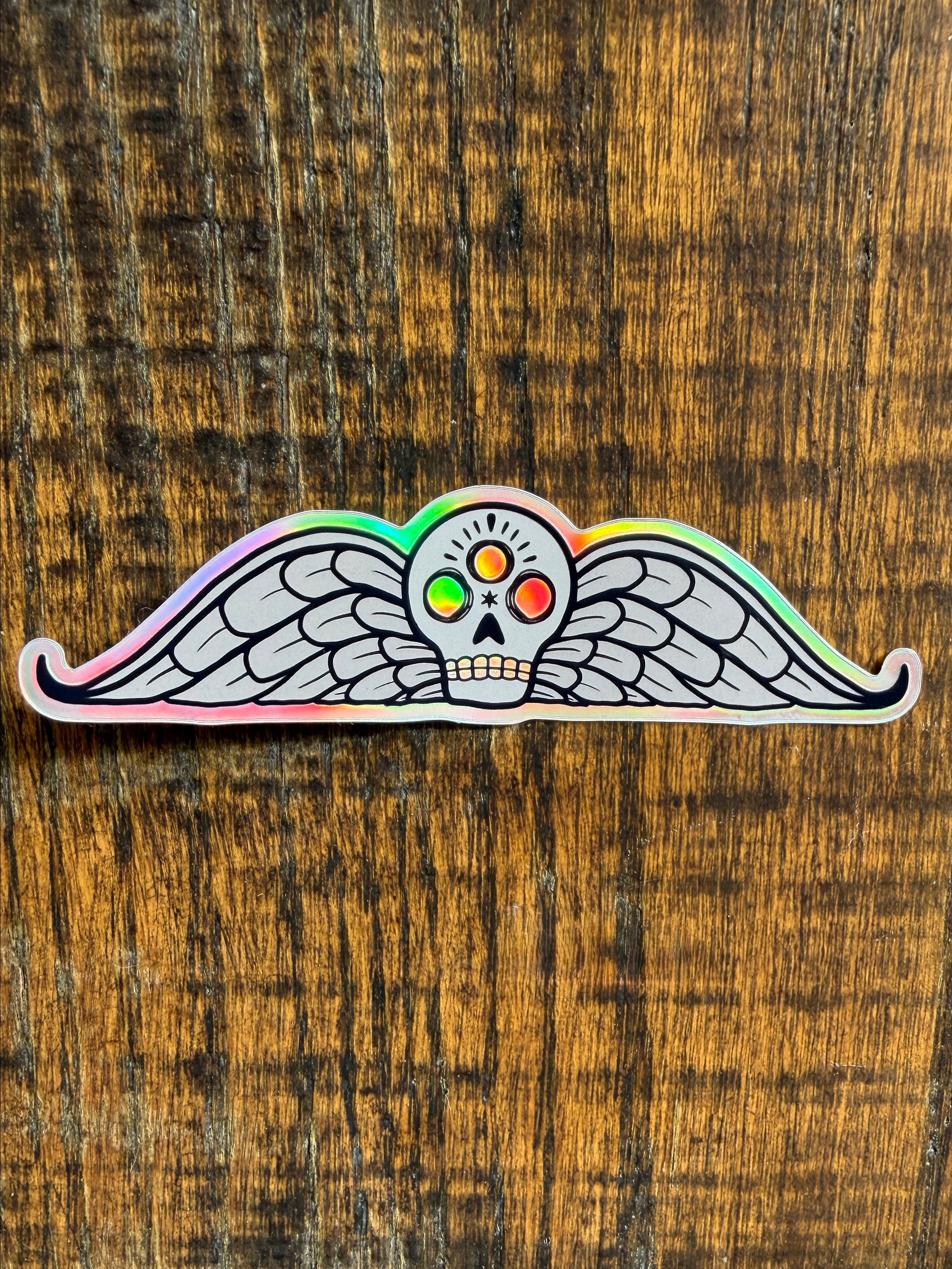 Winged Memento Holographic Sticker product image (1)