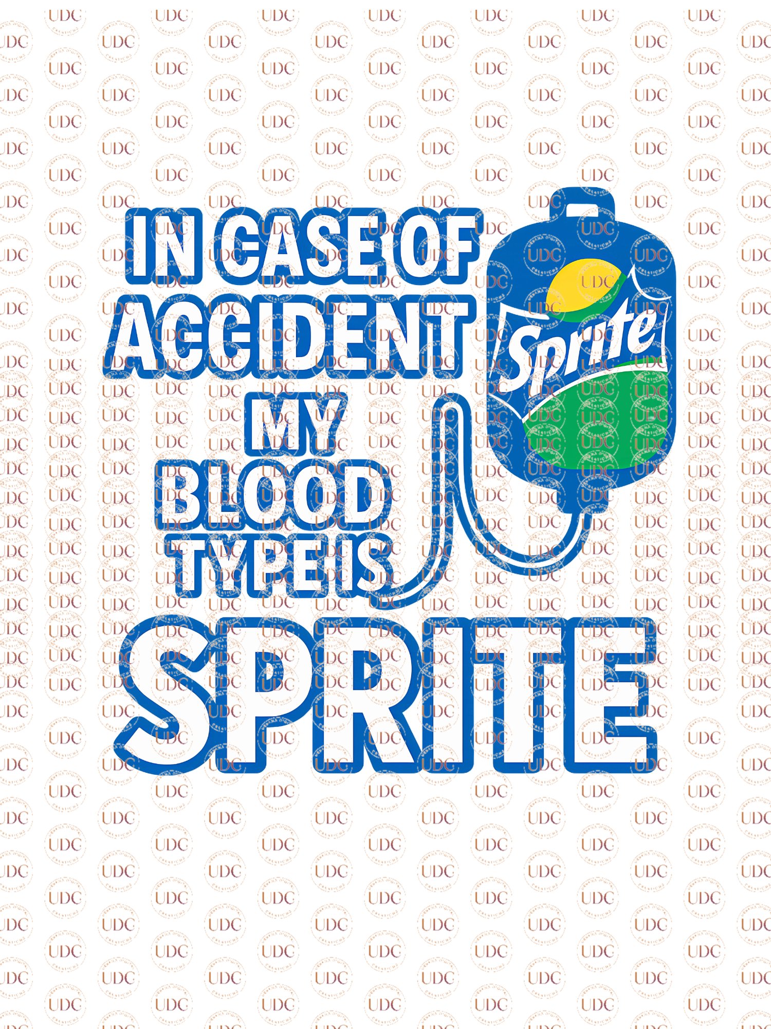 Funny Sprite IV Bag PNG - Blood Type Soda Design - Transparent Sublimation PDF for T-Shirts, Tumblers, Stickers product image (1)