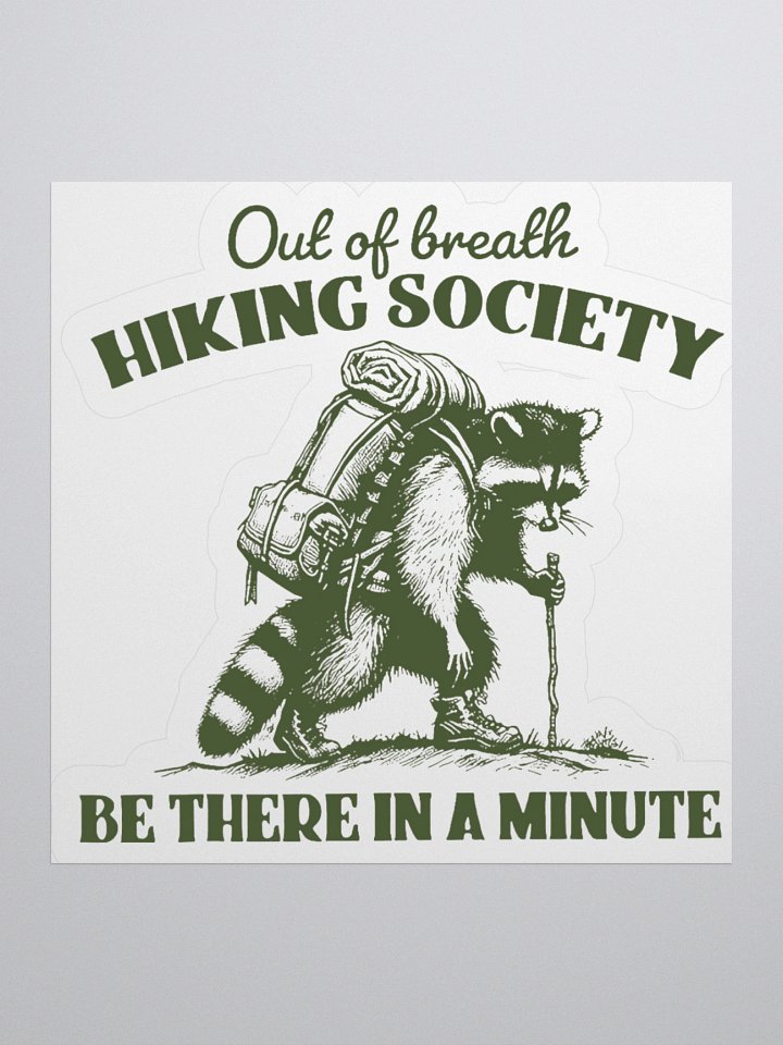 Out Of Breath Hiking Society Sticker product image (1)