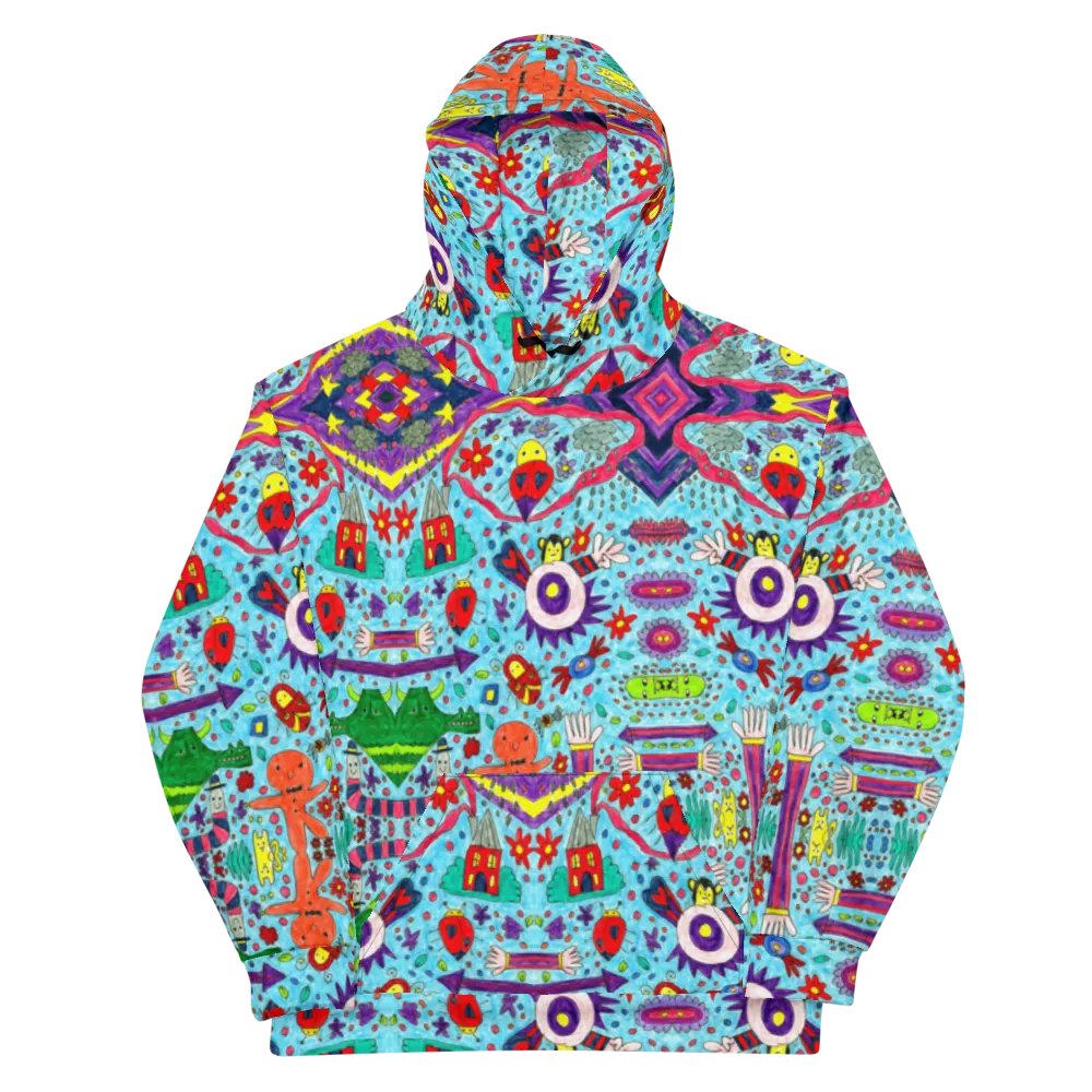 Abstract Doodle Characters Unisex Pull Over Hoodie product image (11)