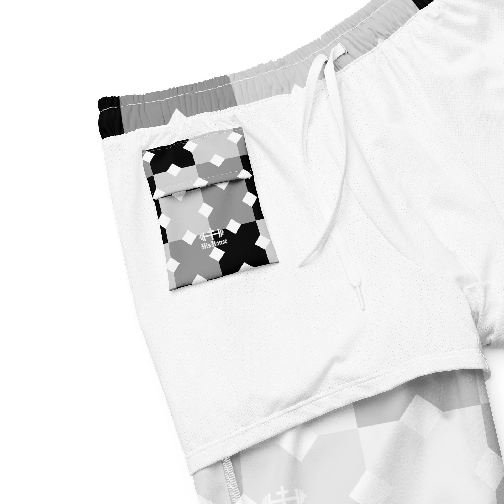 His House Mens Swimsuit - Monochrome Mosaic product image (8)