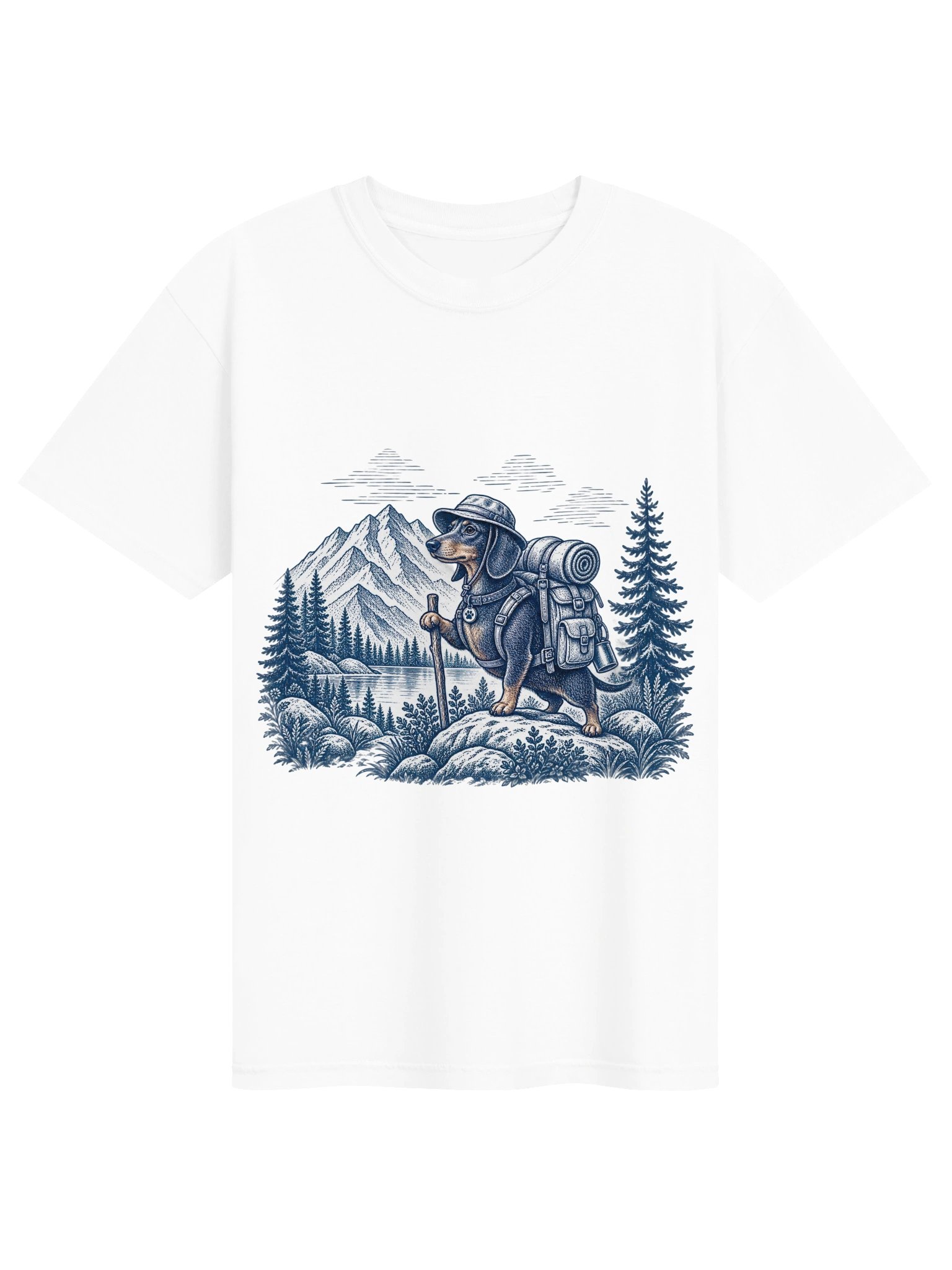 Vintage Hiking Dachshund Tee product image (1)