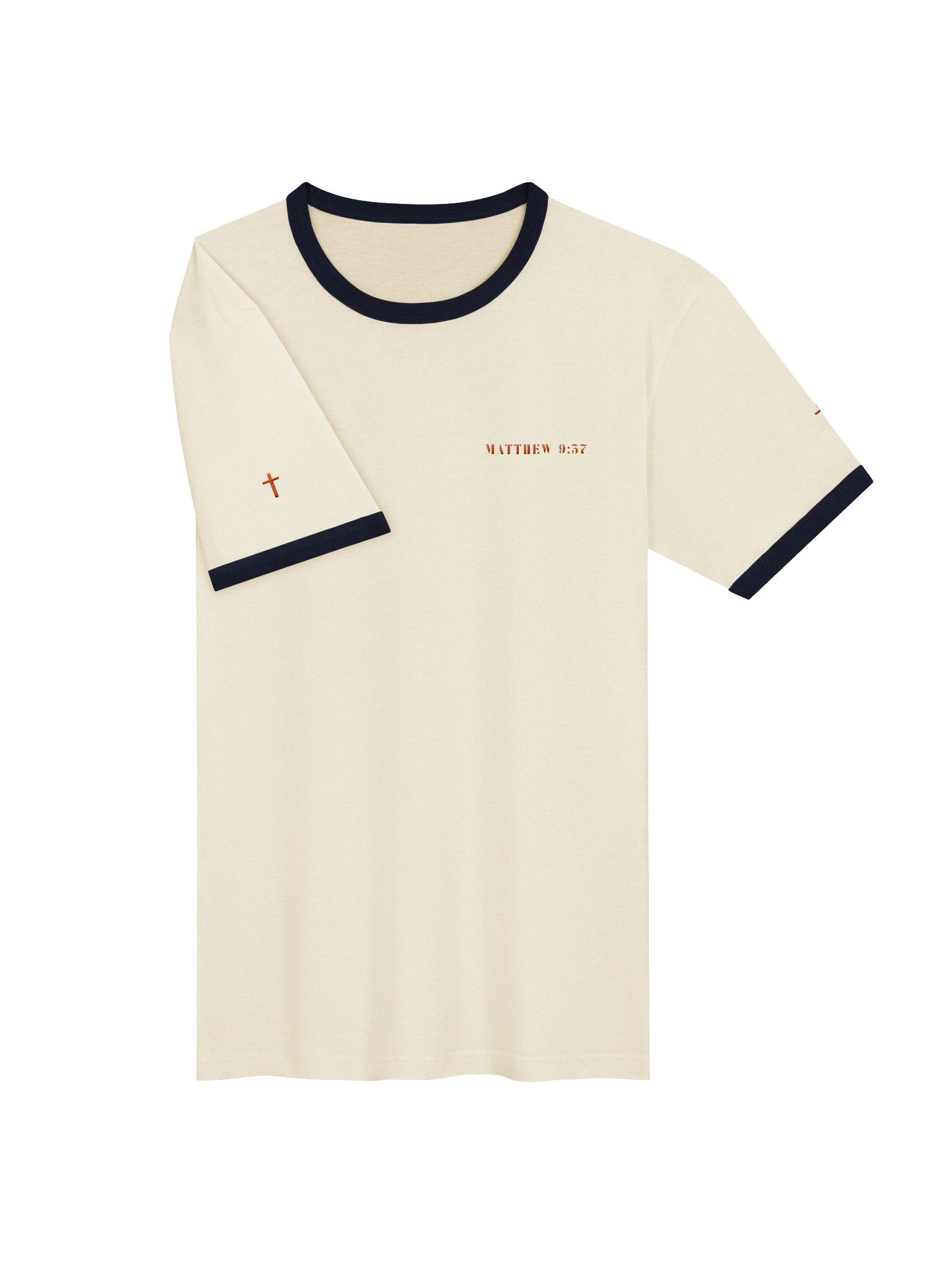 Unisex Matthew 9:37 Embroidered Ringer T-Shirt | John 1:1 Co. product image (3)