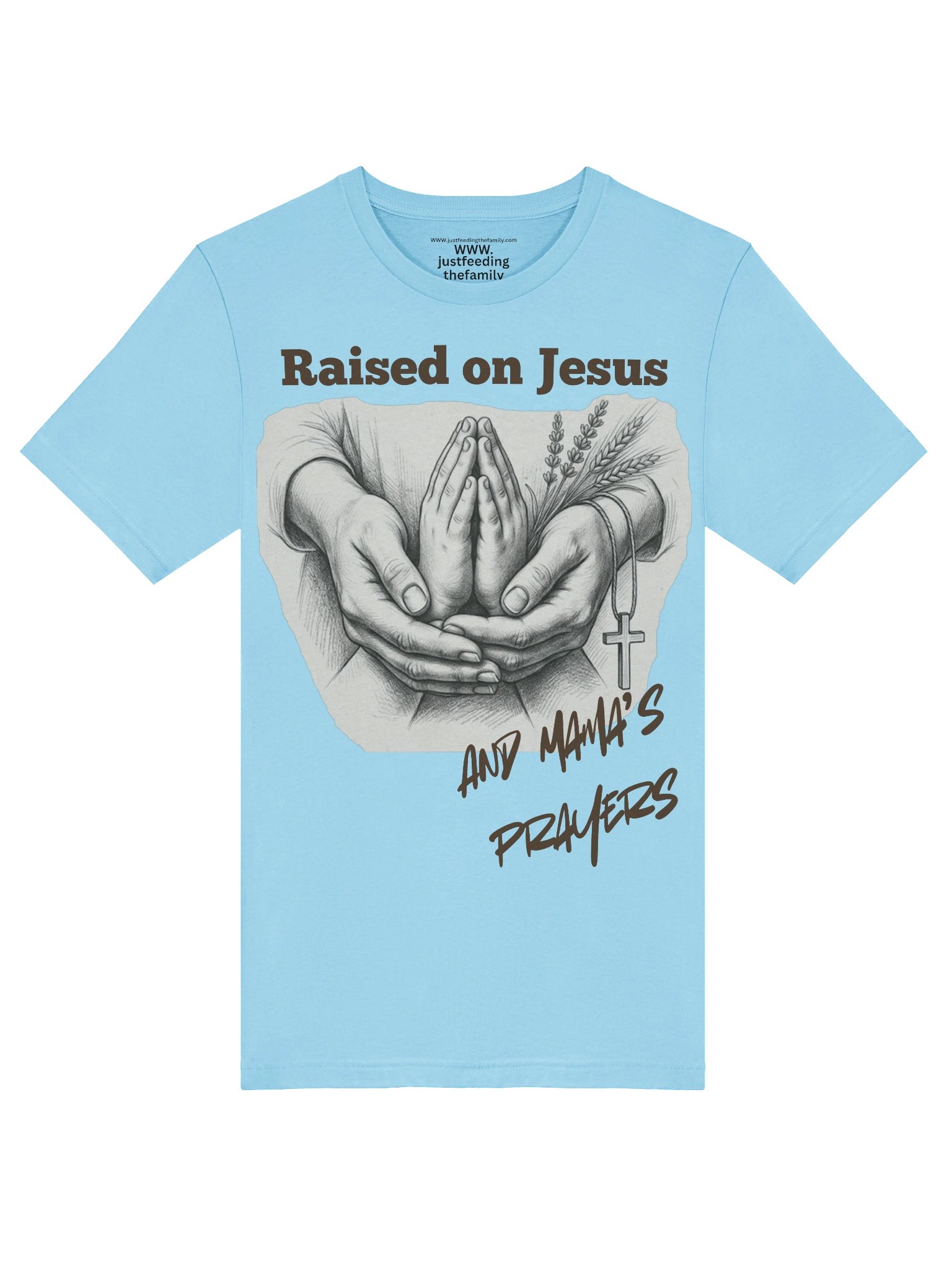 "Raised on Jesus and Mama’s Prayers" Christian Mother’s Day T-Shirt product image (59)